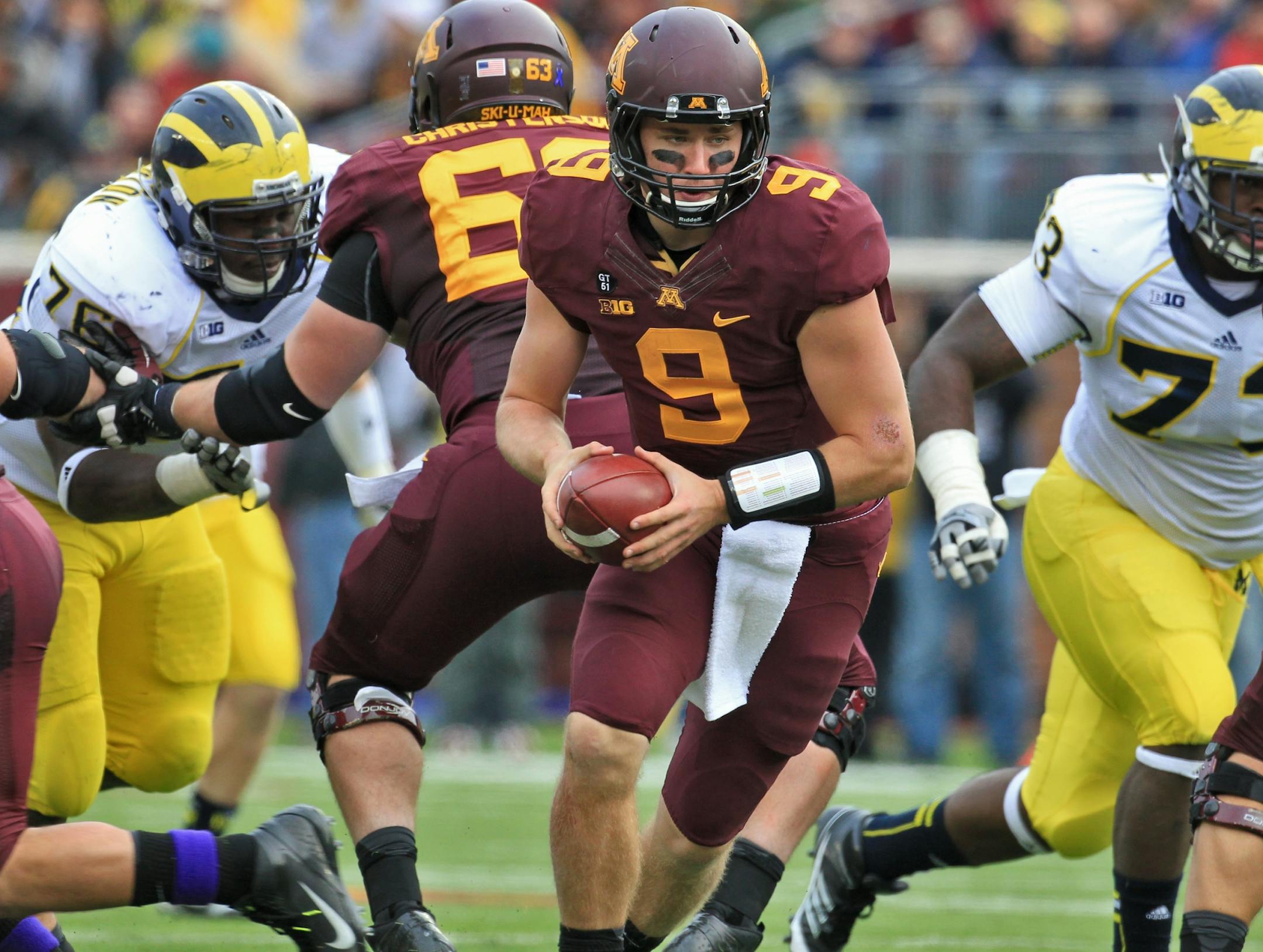 Minnesota quarterback Philip Nelson.