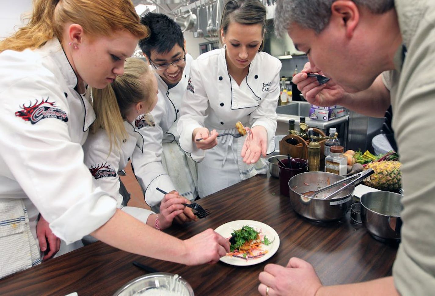 The Elk River High School Culinary Team (from left): Stephanie McGuire, Tori Newbauer, Joshua Walbolt and Emily Coomer.