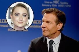 Dennis Quaid mispronounced the name of Saoirse Ronan, inset, when he announced the Golden Globe nominations earlier this week.