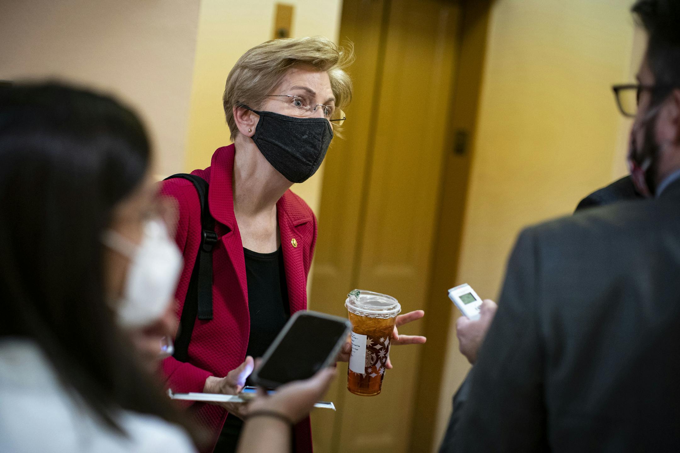 Sen. Elizabeth Warren, D-Mass., at the U.S. Capitol in early December. Warren wants legislation forgiving student loan debts up to $50,000 per borrower.