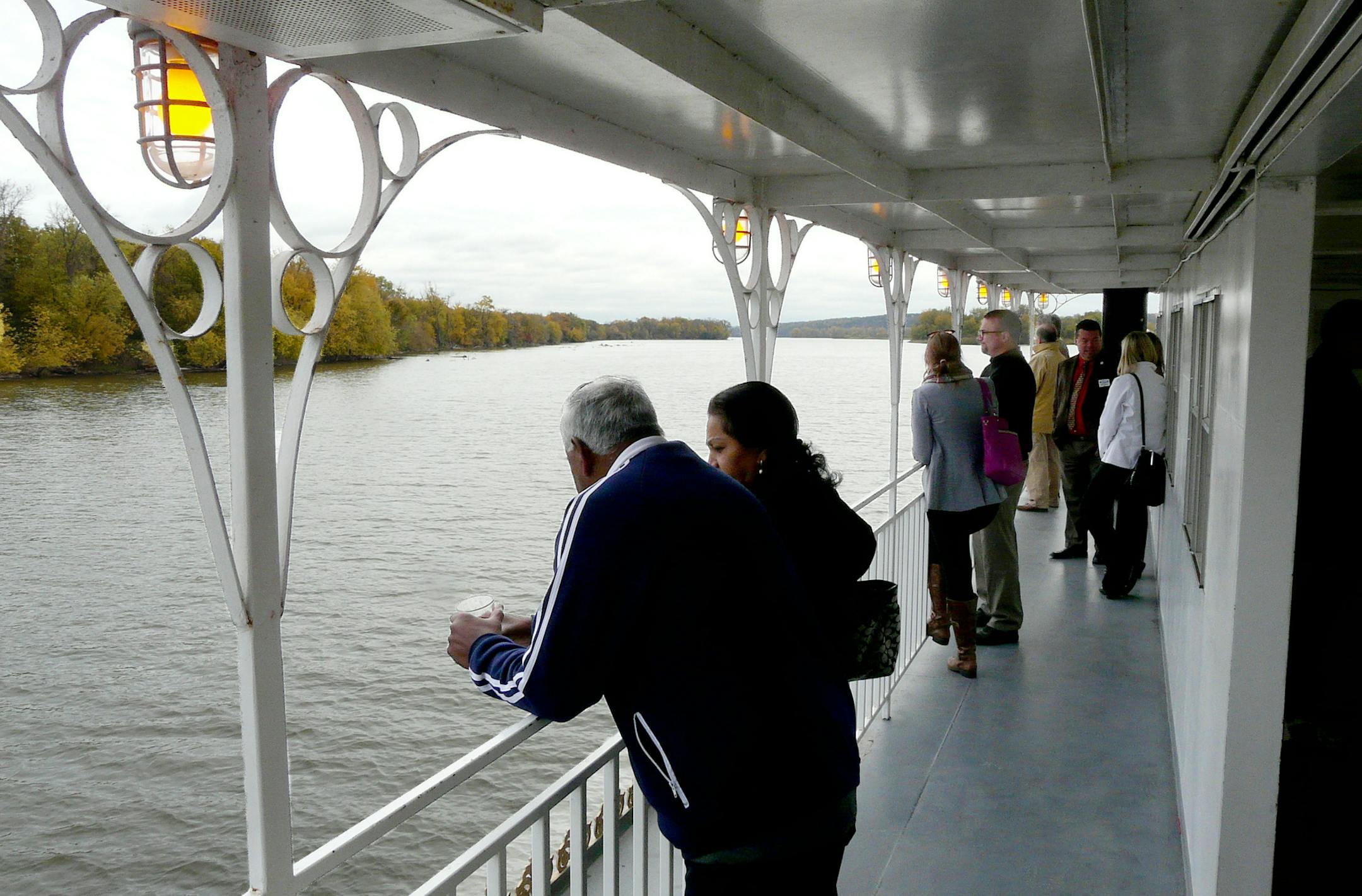 Photo by David Peterson, david.peterson@startribune.com attendees of the river cruise on the Mississippi enjoying the scenery, some of which could be the scene of future development