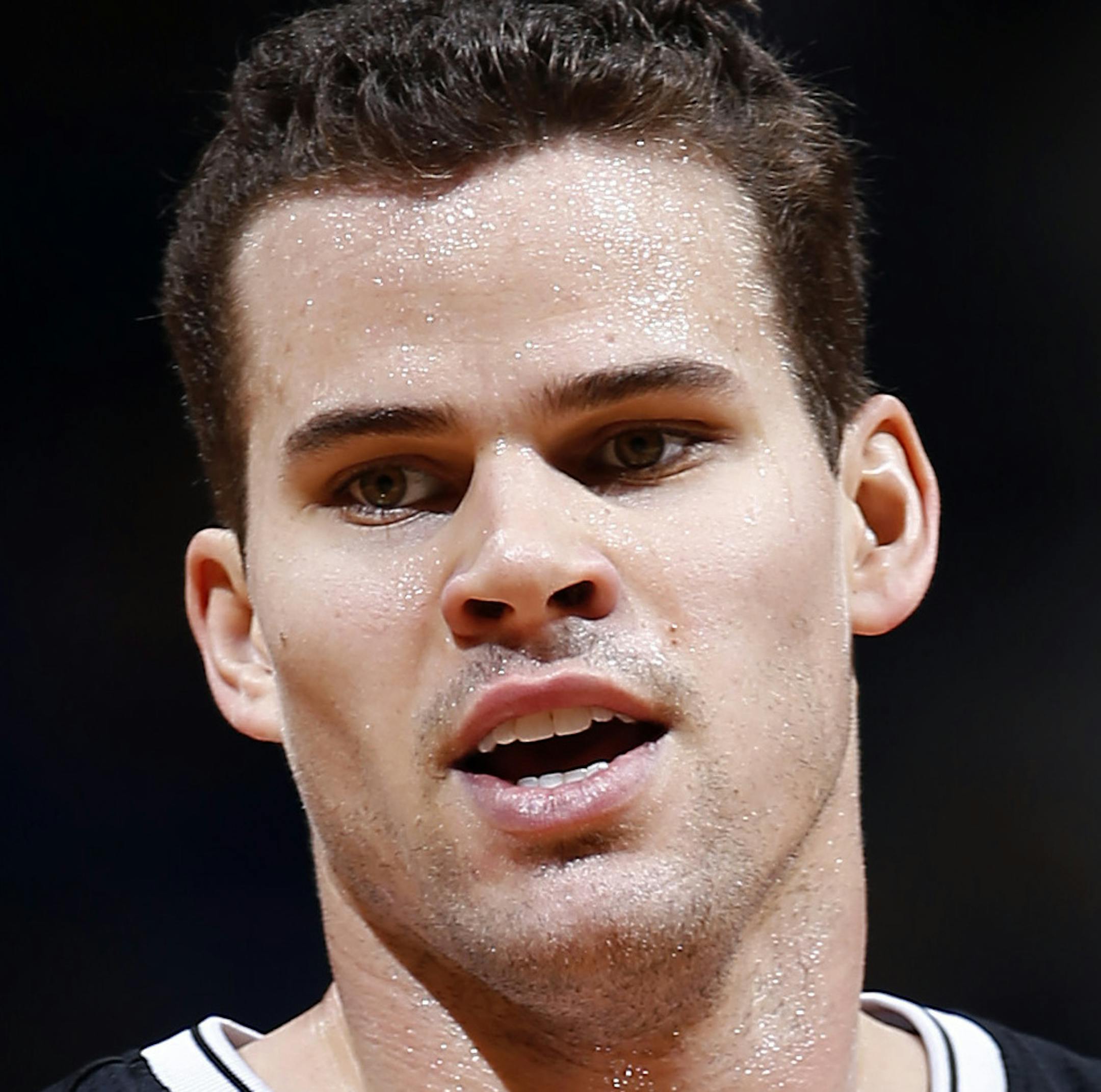 Brooklyn Nets forward Kris Humphries (43) in the fourth quarter. Brooklyn beat Minnesota by a final score of 91-83. ] CARLOS GONZALEZ cgonzalez@startribune.com - January 23, 2013, Minneapolis, Minn. Target Center, NBA, Basketball, Minnesota Timberwolves vs. Brooklyn Nets ORG XMIT: MIN1301232156460254