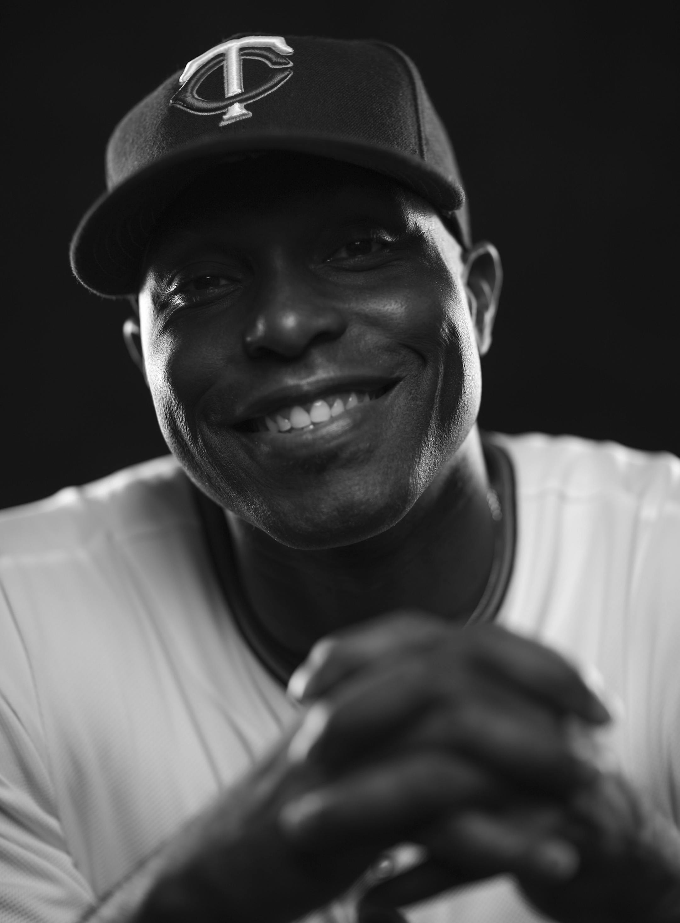 Twins outfielder Torii Hunter in a portrait made on media day at training camp in Fort Myers. ] JEFF WHEELER &#xef; jeff.wheeler@startribune.com The Twins spring training media day was held before practice Tuesday morning, March 3, 2015 at Hammond Stadium in Fort Myers, FL. ORG XMIT: MIN1503102245172275