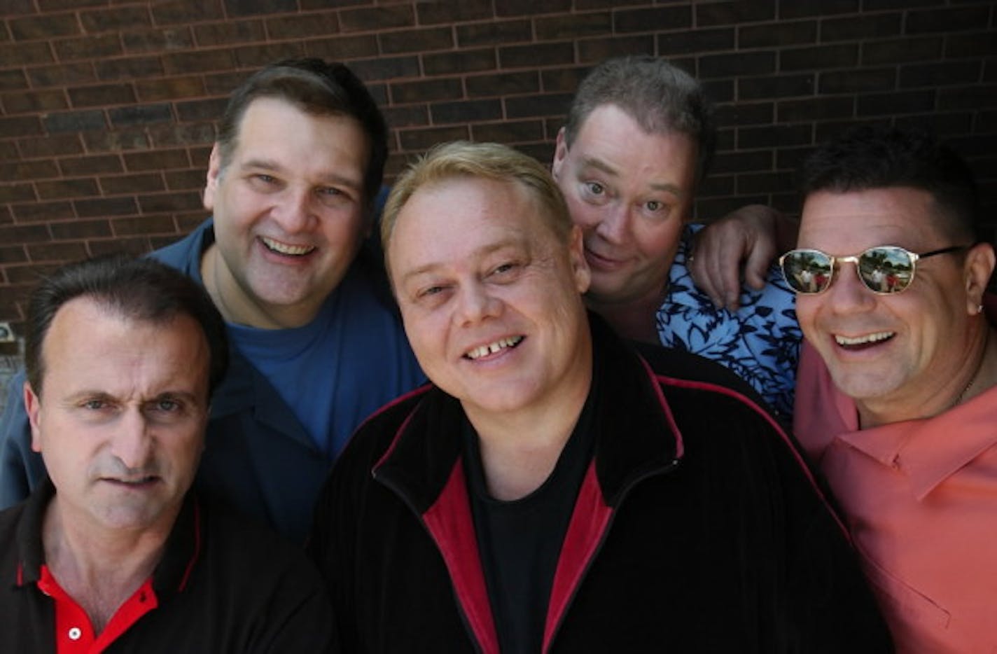 Bill Bauer, second from right, with fellow Twin Cities comedy vets Jeff Gerbino, Scott Hansen, Louie Anderson and Alex Cole.