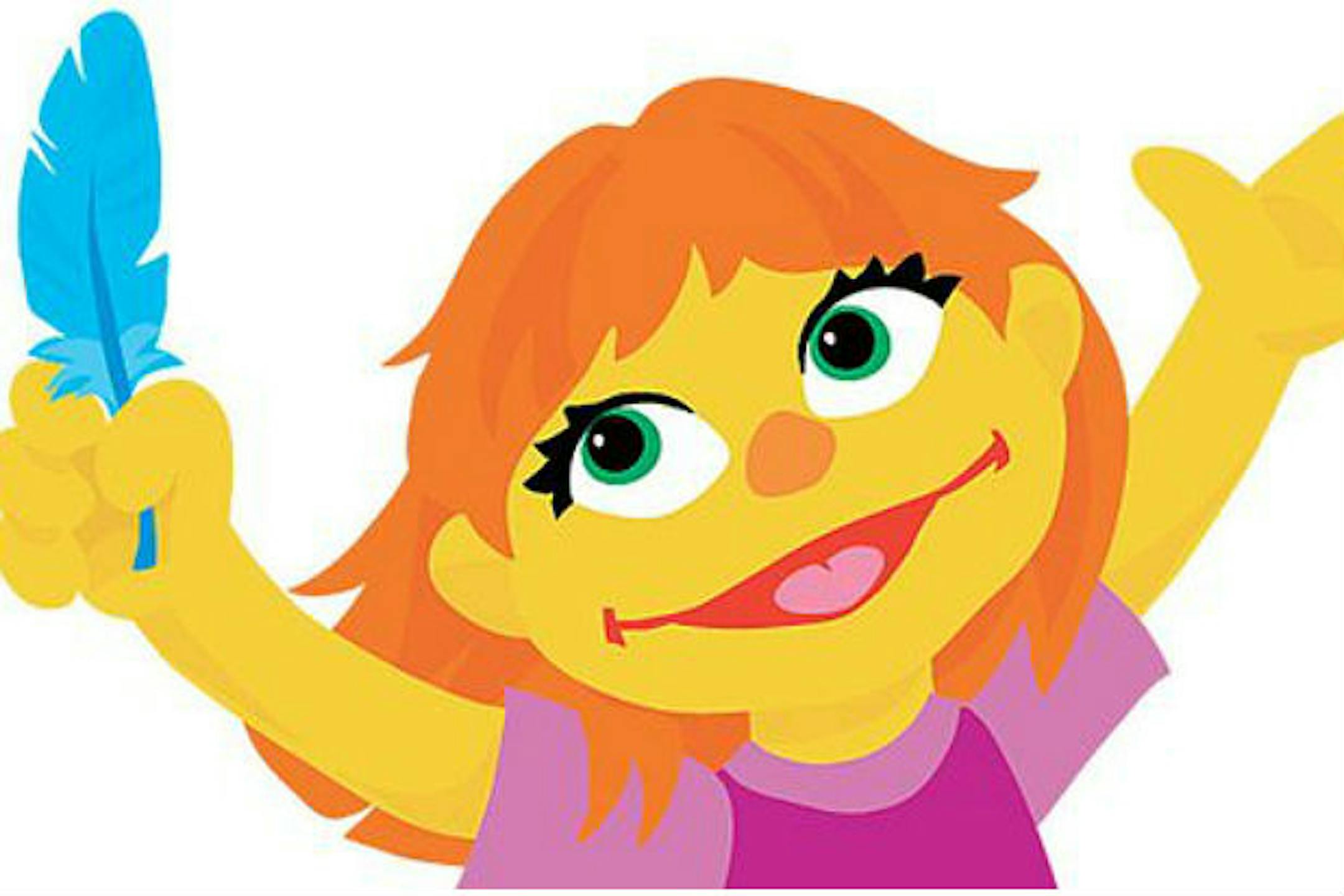 With her big smile and bright orange hair, Julia is part of a new initiative called "Sesame Street and Autism: See Amazing in All Children."