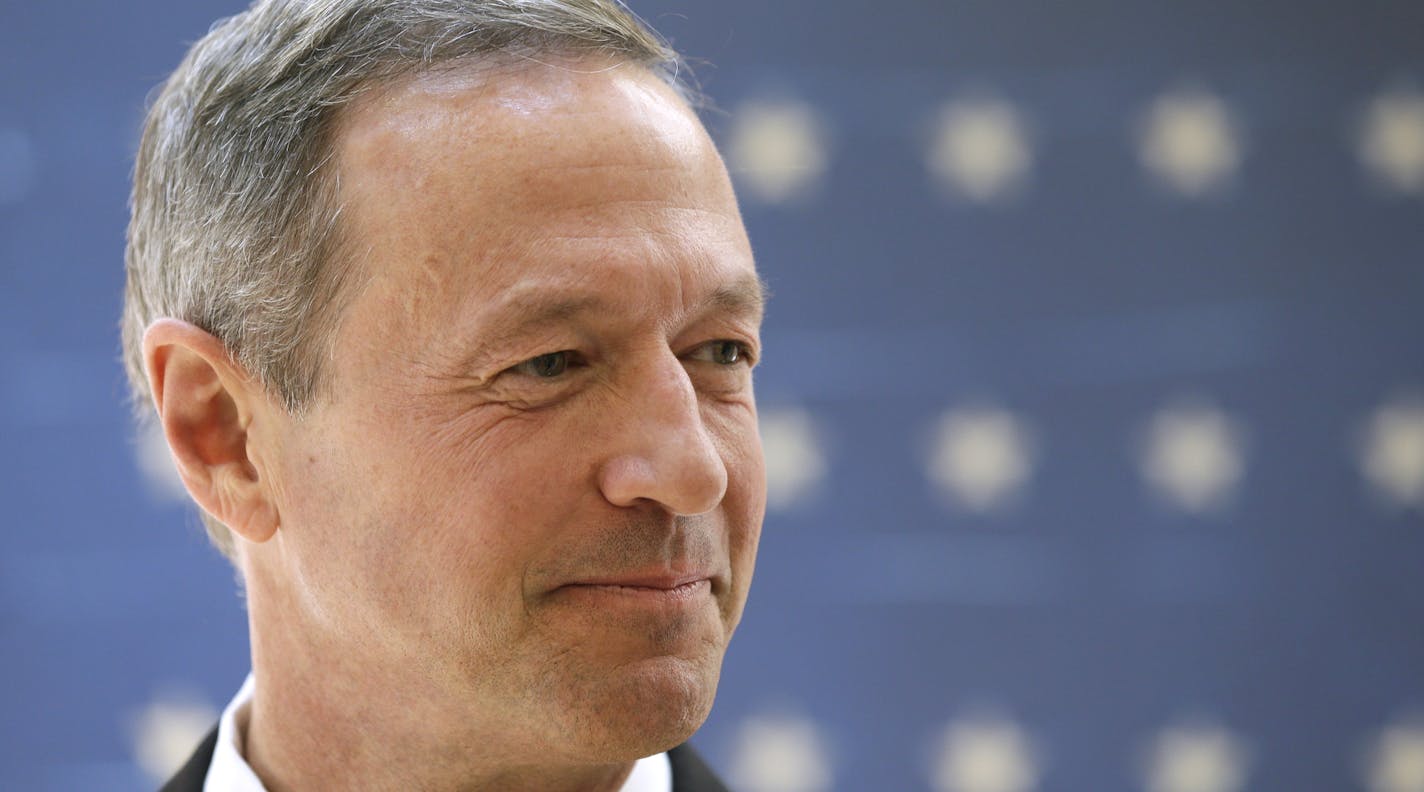 Democratic presidential candidate, former Maryland Gov. Martin O'Malley, speaks to the media after the Greater Des Moines Partnership Forum, Friday, July 24, 2015, in Des Moines, Iowa. (AP Photo/Charlie Neibergall)