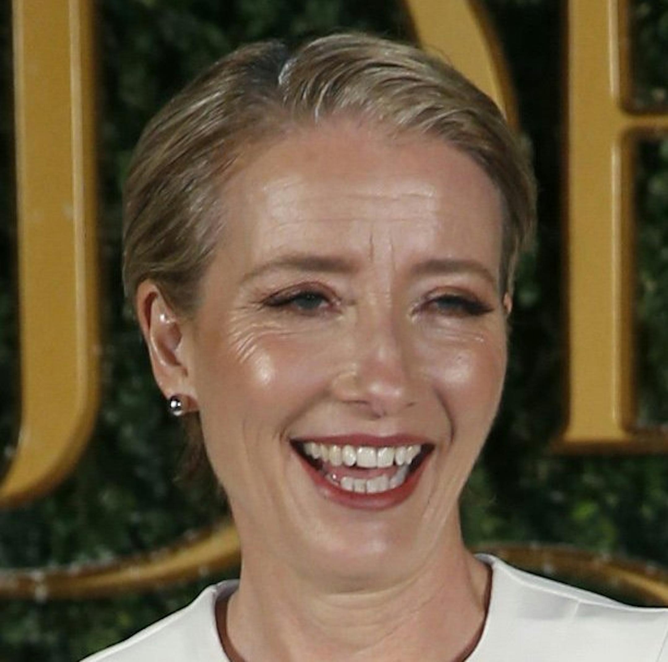 Emma Thompson arrives for the Beauty And The Beast Premiere, in London, Thursday, Feb. 23, 2017. (AP Photo/Alastair Grant)