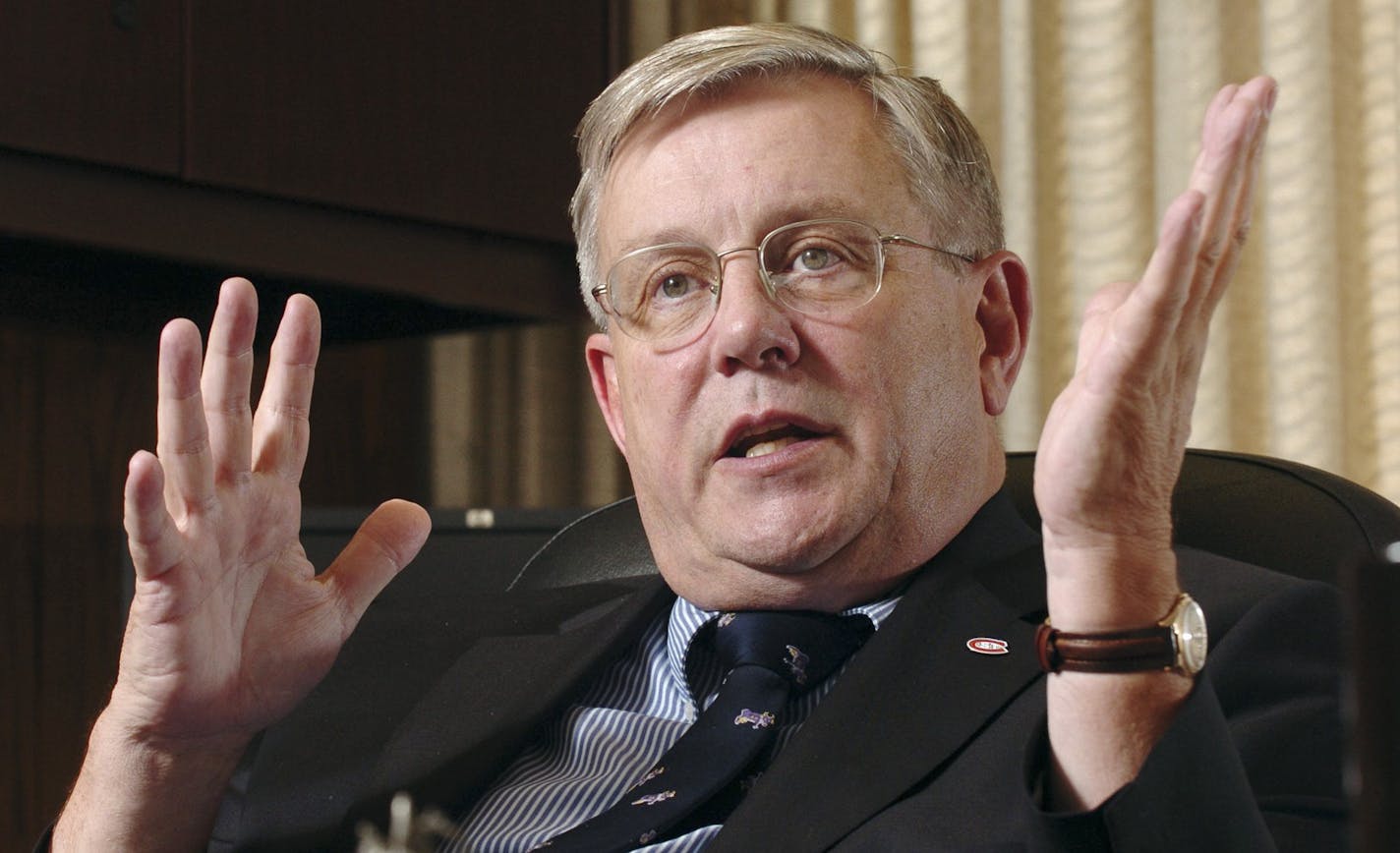 A 2007 photo shows St. Cloud State University President Earl H. Potter III. SCSU President President Earl H. Potter III died in a one-vehicle crash Monday, June 13, 2016, in Brooklyn Center, Minn. (St. Cloud Times via AP)