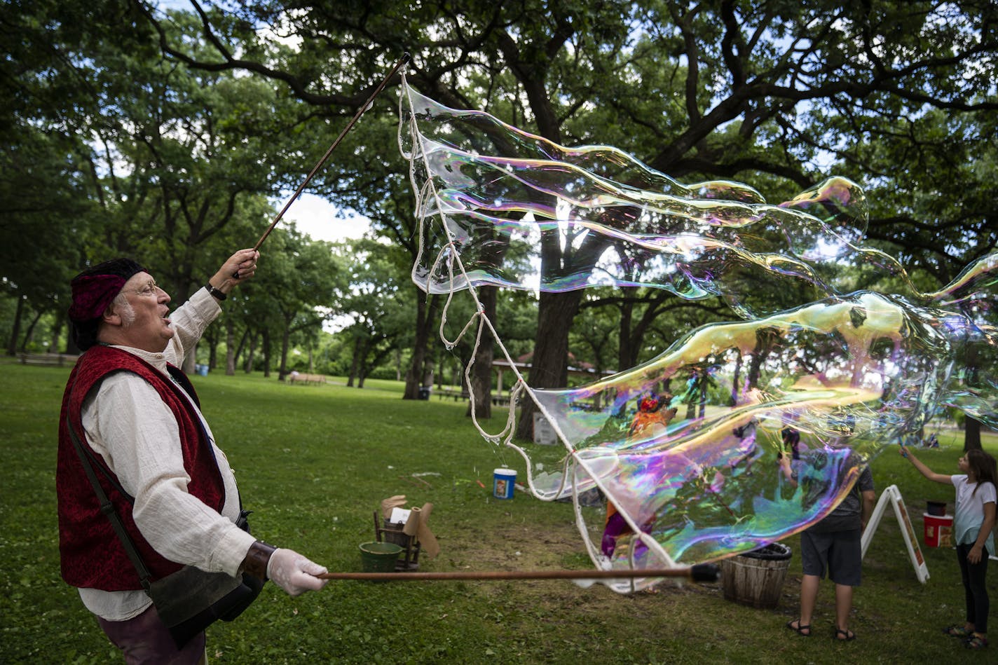 Larry Ripp stumbled into his career as "the Baron of Bubble" 10 years ago when he purchased a bubble-making kit for his grandson.