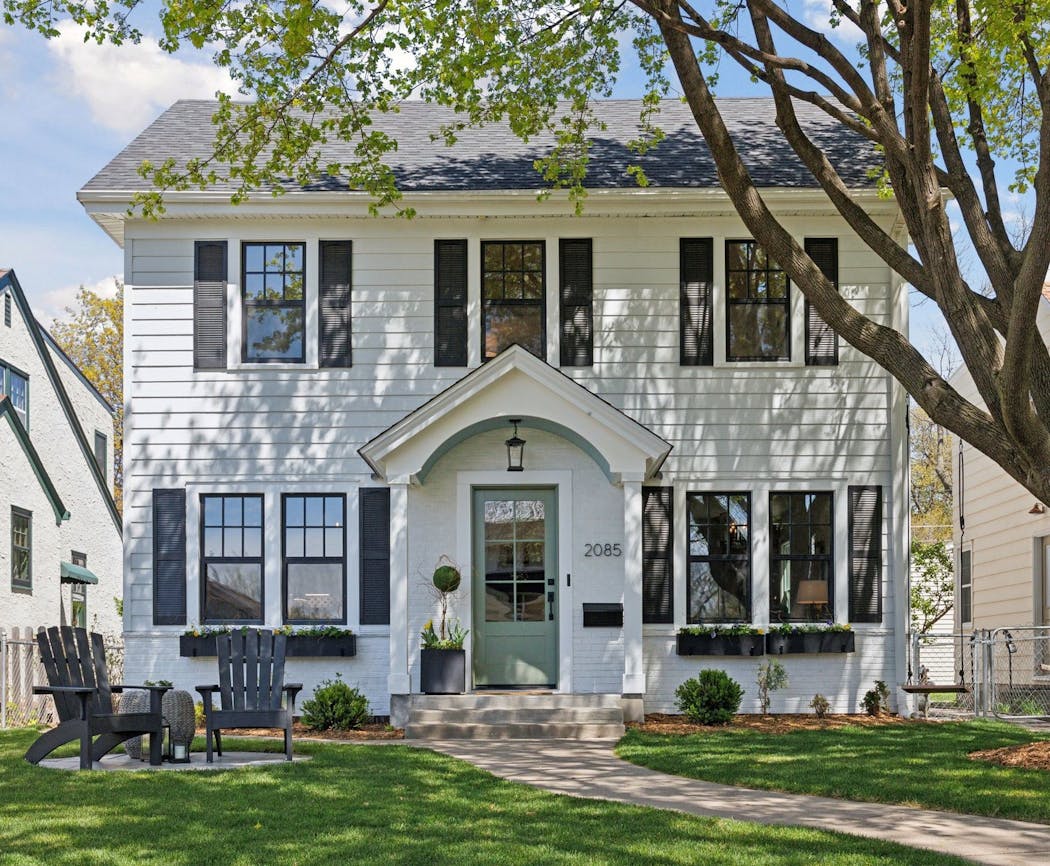 Mary Haugh sold her second home with her renovation company, the Second Stripe, in St. Paul. The project took 10 months to complete including a facelift to the front that honored the home's original colonial vibe.