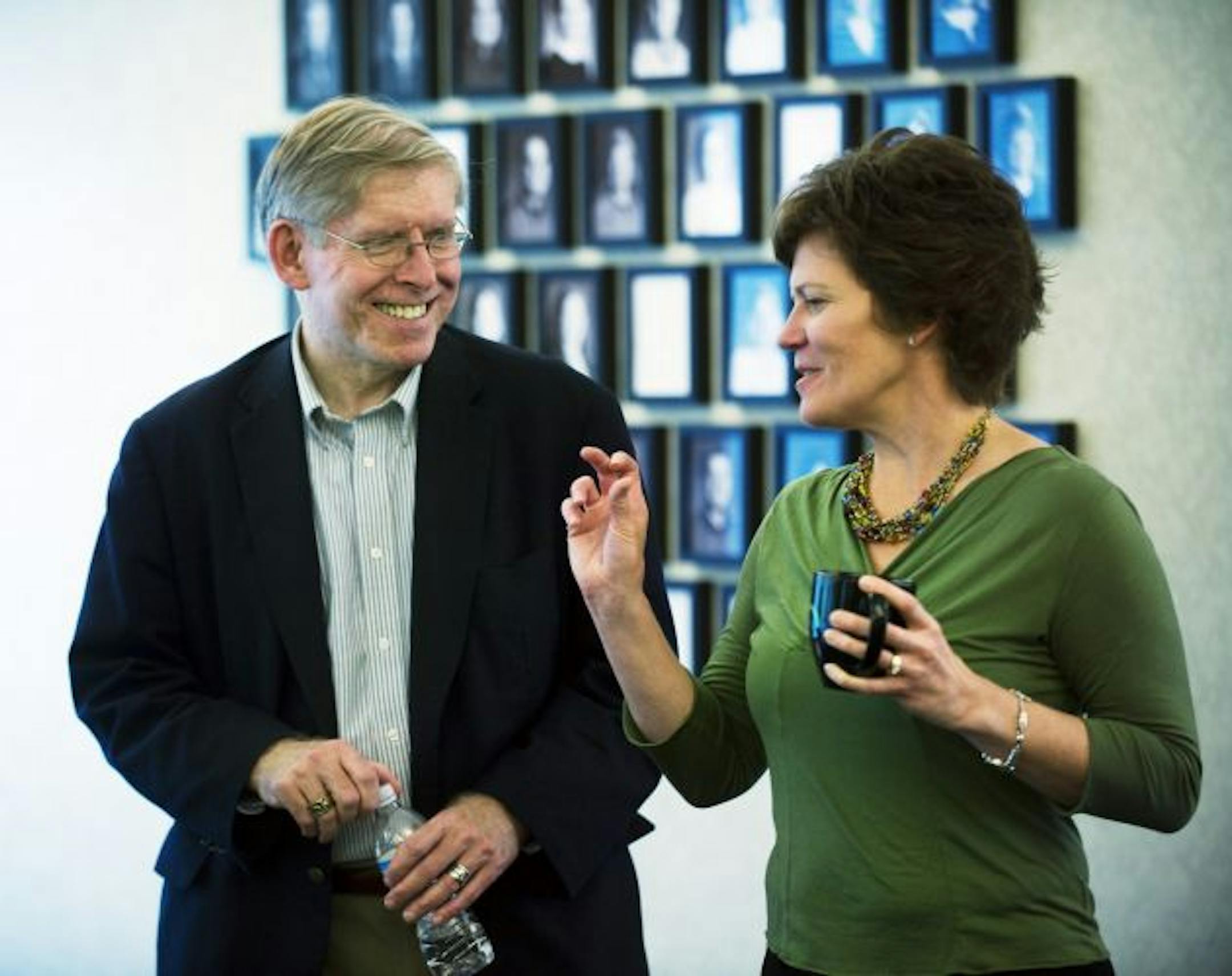 Dave deBronkart was shown around CaringBridge headquarters in Eagan by Sami Pelton, partnership director for the operation.