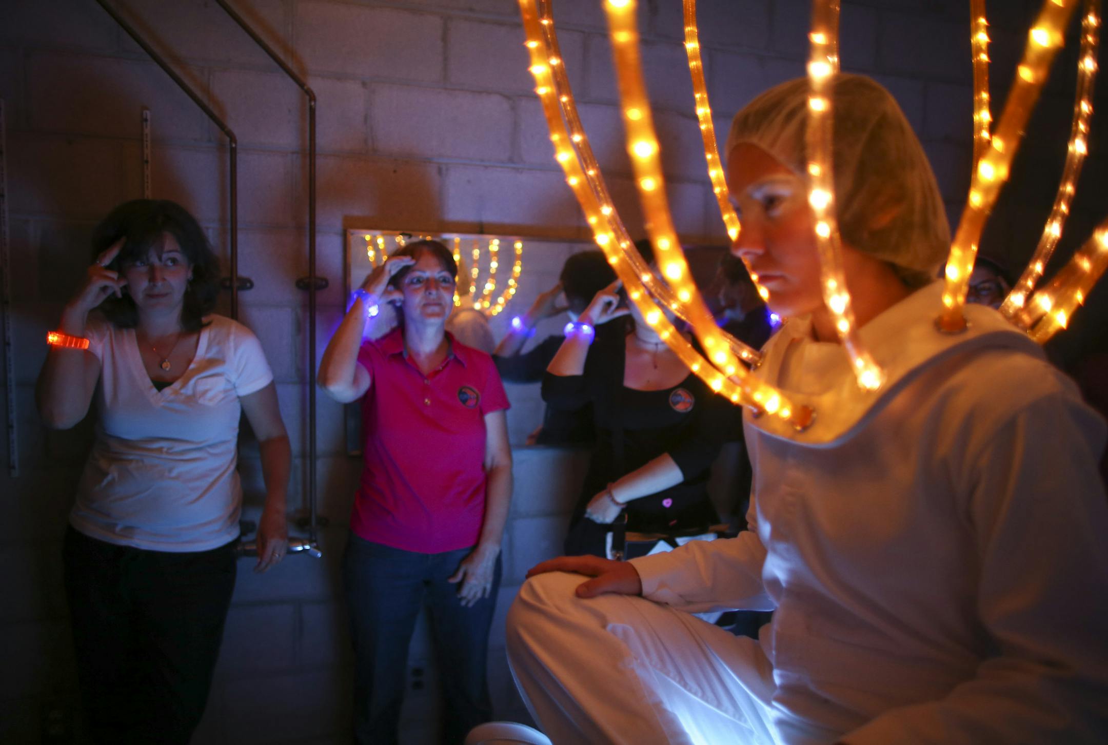 Audience members were told to direct their thoughts toward the Nautilus power supply in “20,000 Leagues Under the Sea” at Children’s Theatre.