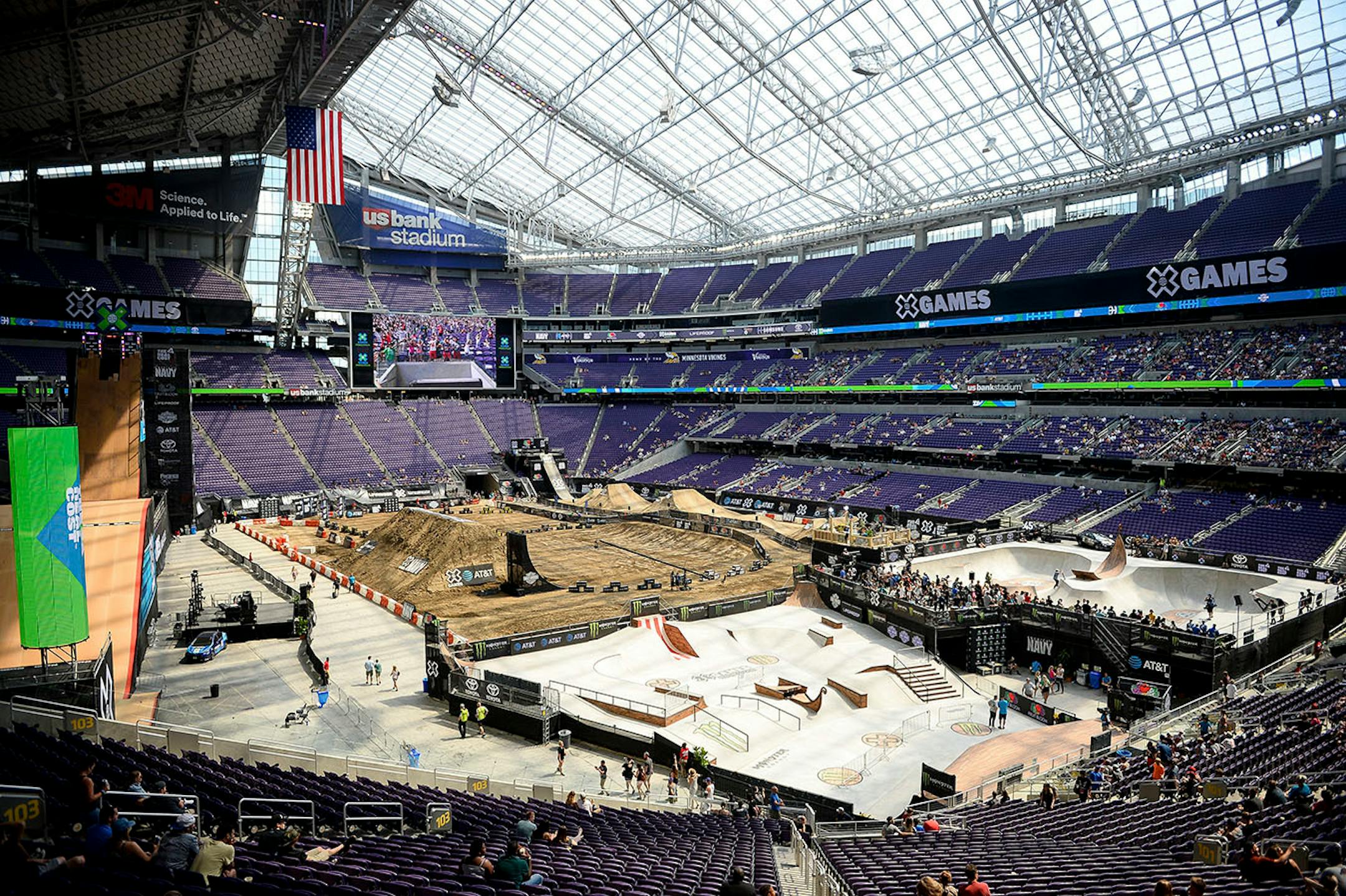 The scene in US Bank Stadium Sunday afternoon.