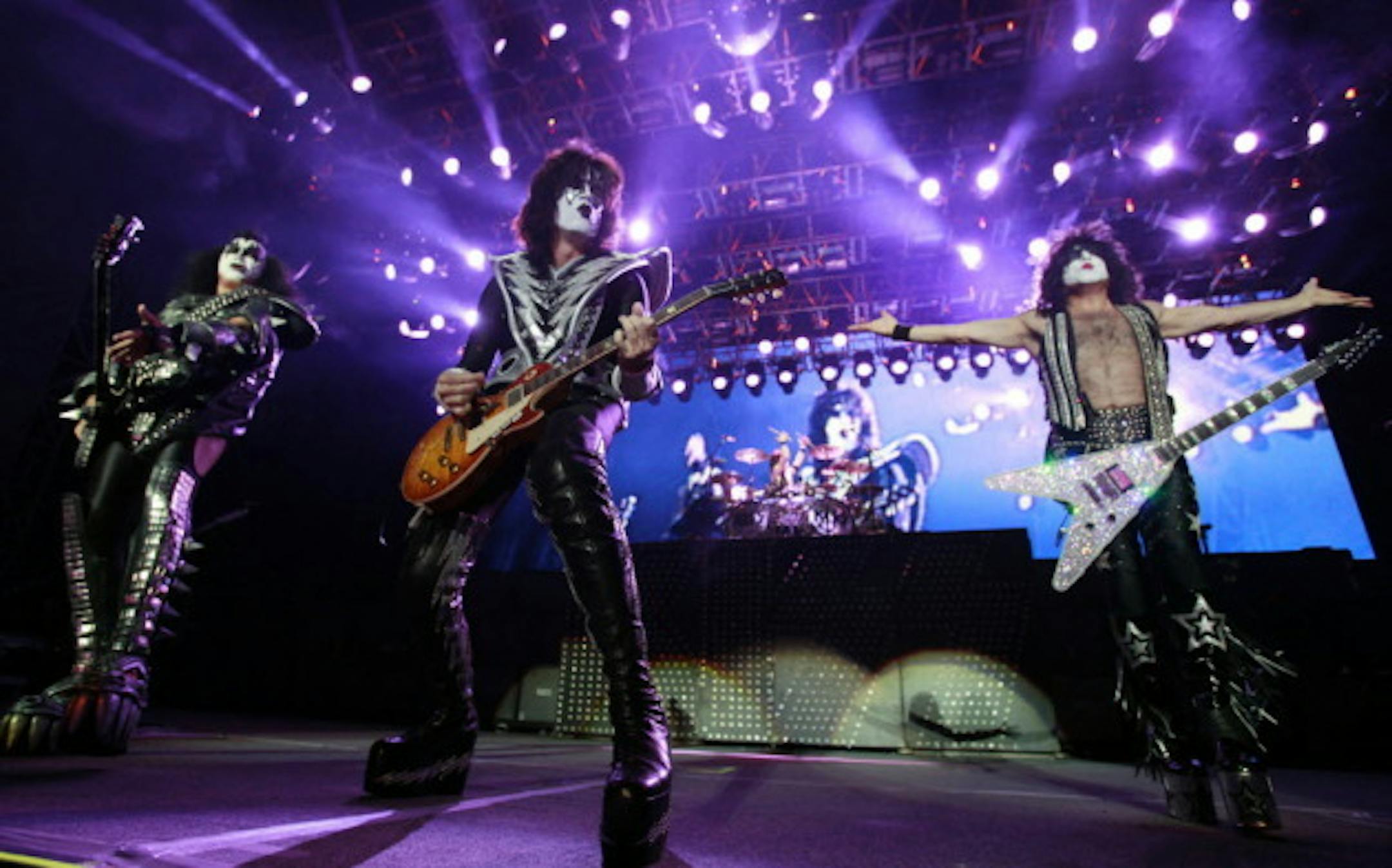 Ace Frehley's replacement Tommy Thayer led what's left of Kiss at the Minnesota State Fair grandstand in 2012. / David Joles, Star Tribune