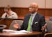 Patrick Cousins, representing his own law firm, argues during the hearing in the death of Prince Rogers Nelson on April 7, 2017 in Chaska, Minn.