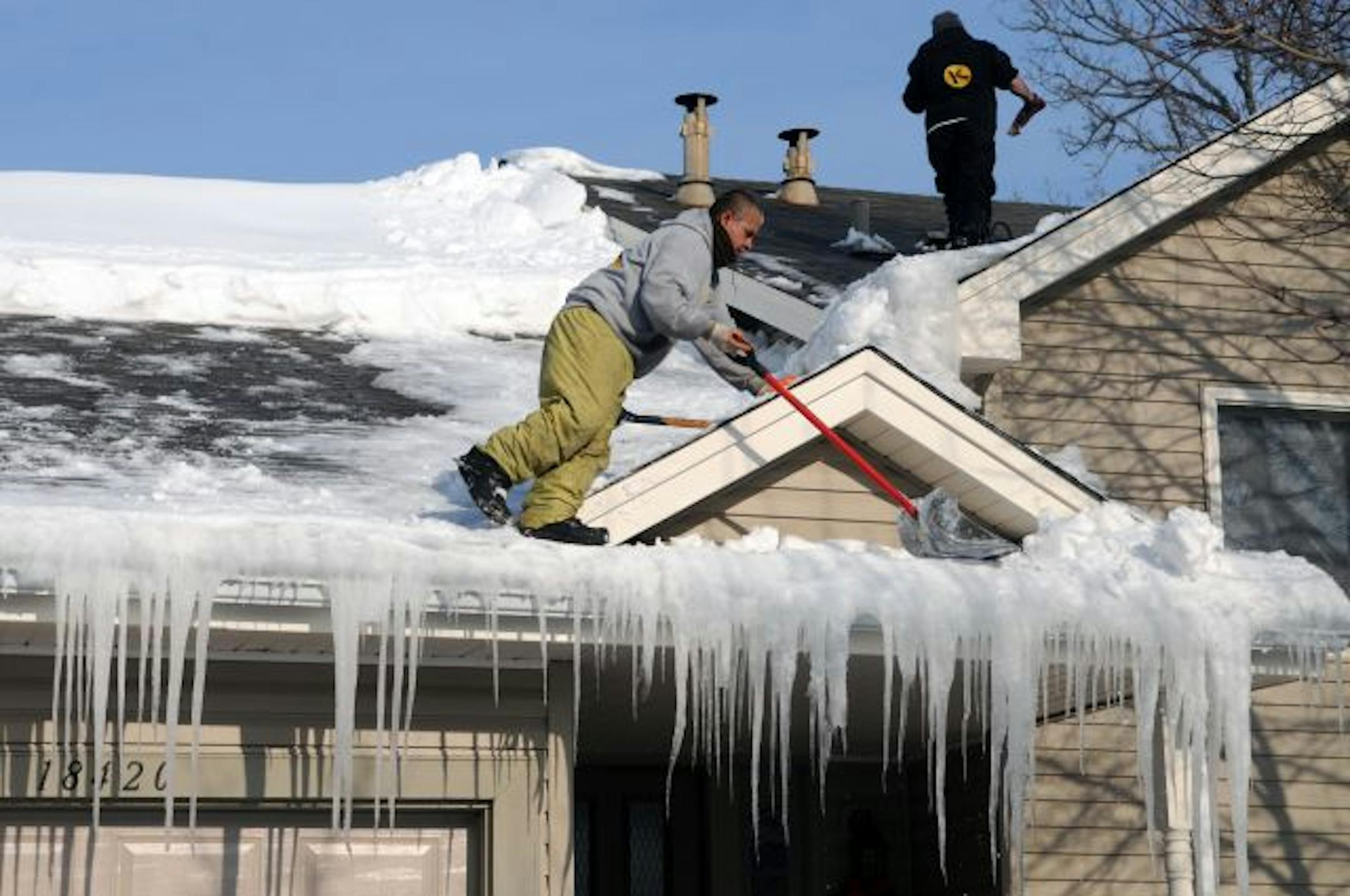 The ice dams are the worst in decades because of the big early and record setting snow falls.