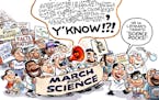 Sack cartoon: The March for Science