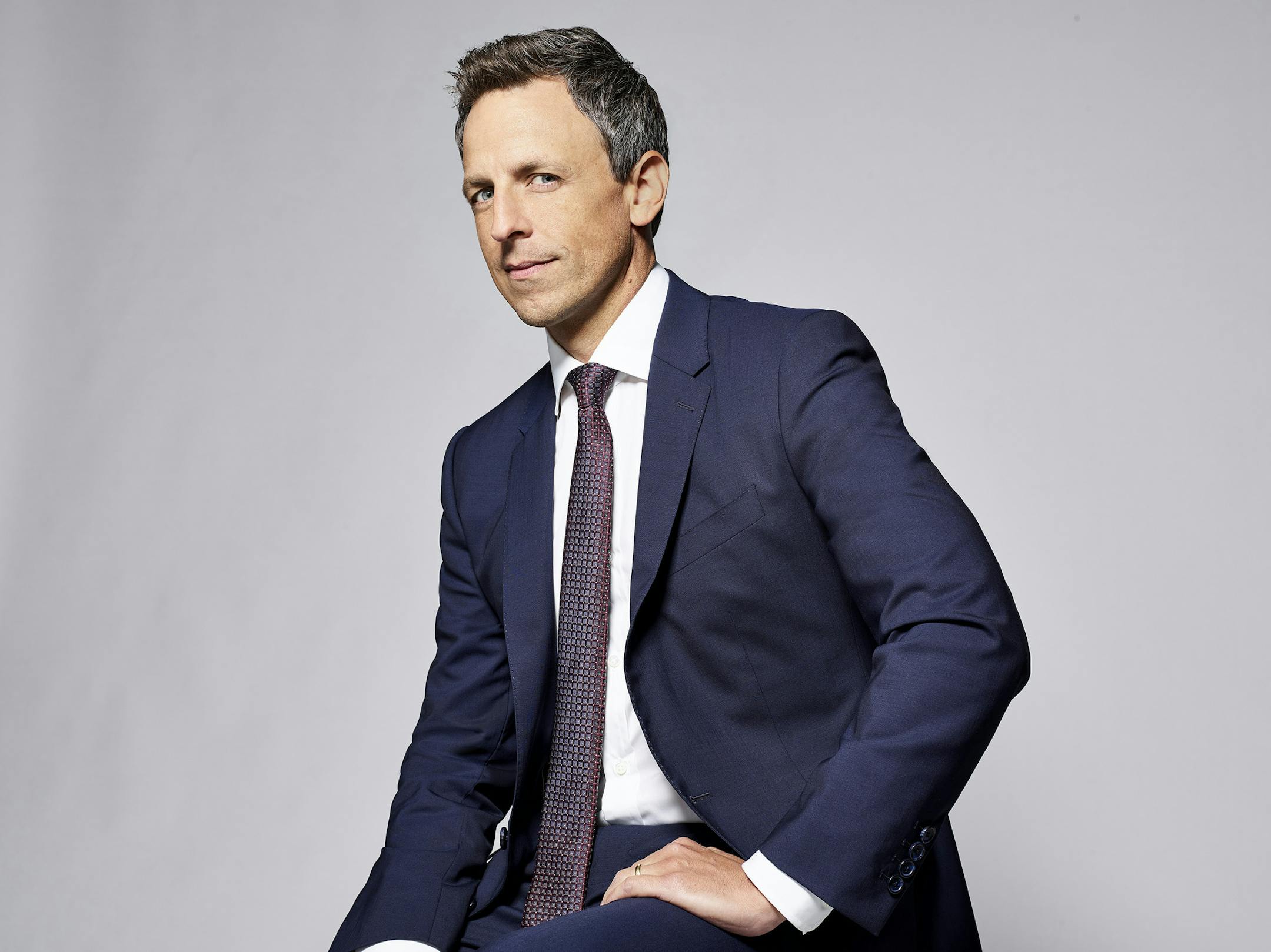 LATE NIGHT WITH SETH MEYERS -- Season: 5 -- Pictured: Seth Meyers -- (Photo by: Lloyd Bishop/NBC) ORG XMIT: Season:5