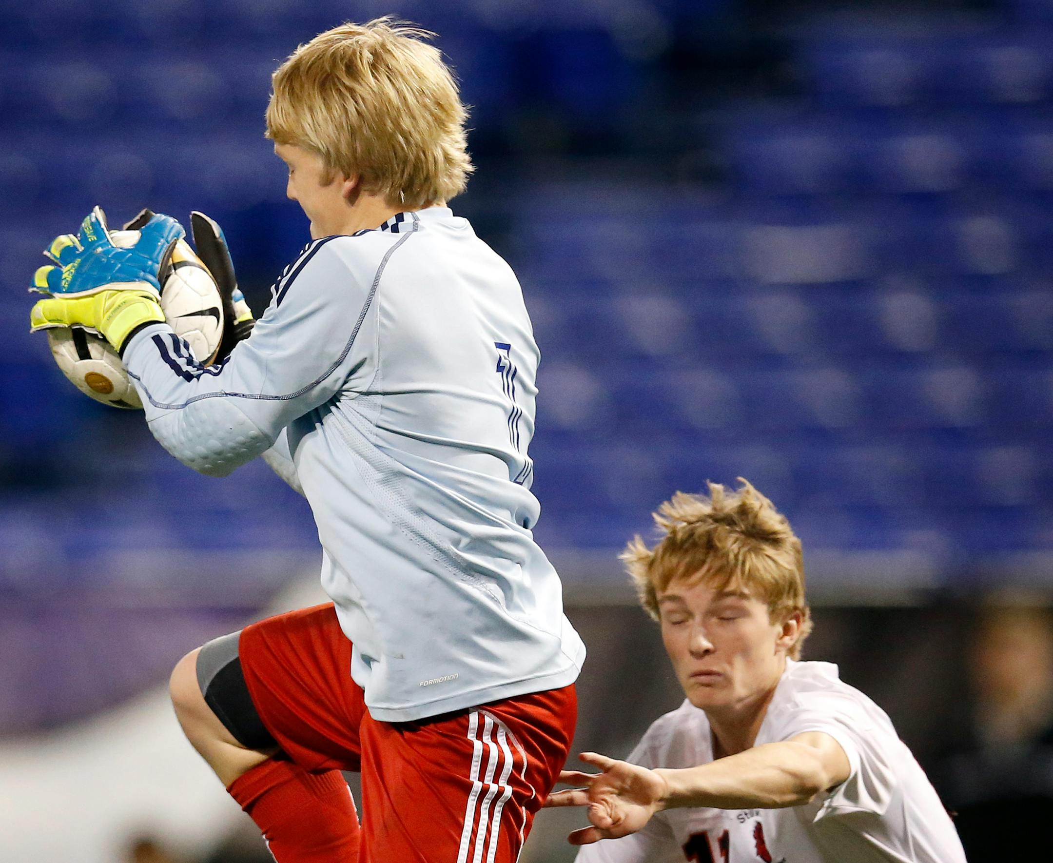 Eastview sophomore goalie Kyle Lamott benefitted from extra playing time after the Lightning lost four of its best players to a soccer academy. Despite the lost players, Eastview has advanced to Thursday's Class 2A boys' soccer final against Blaine.