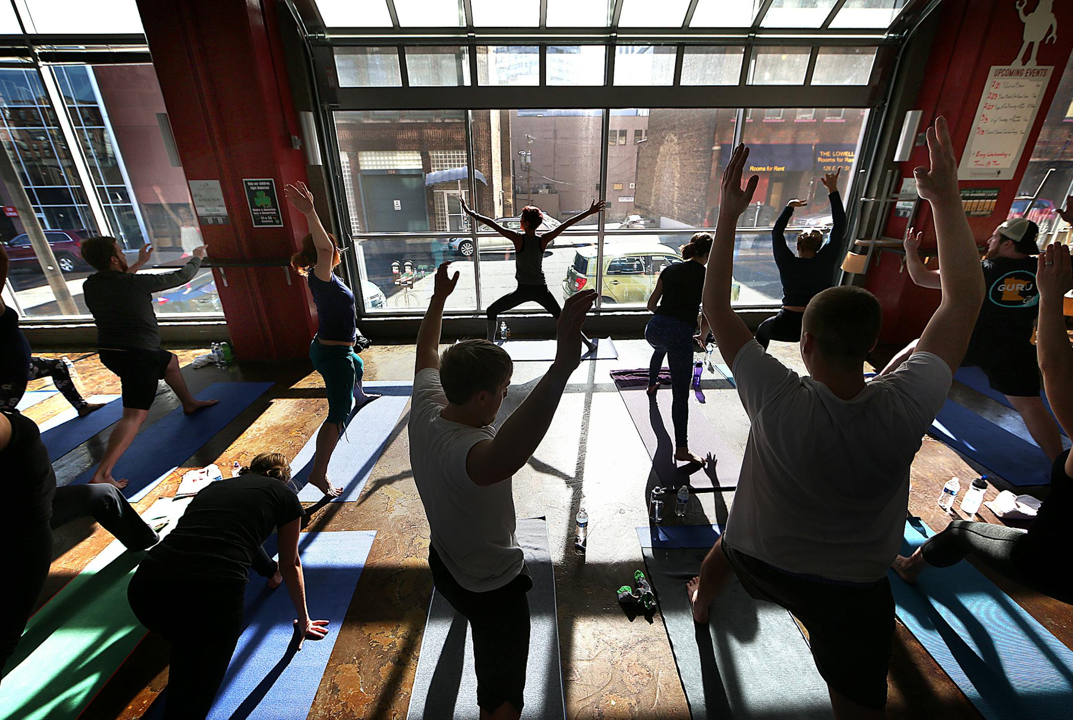 YogaFresh&#x2019;s Elle Lemler led a class at Tin Whiskers Brewing Co. in St. Paul. &#x201c;After doing something like yoga, it&#x2019;s always really nice to continue that relaxation into your day,&#x201d; she said.