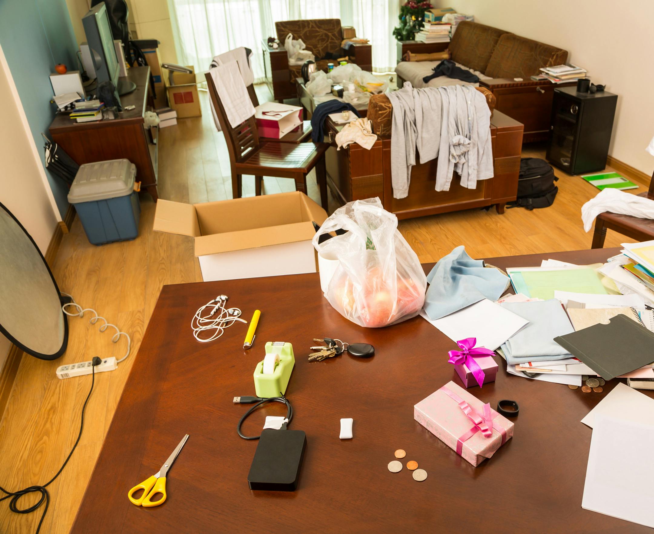 Even if you only have five to 10 minutes to spare, there are a few things you can toss to make your life more organized.