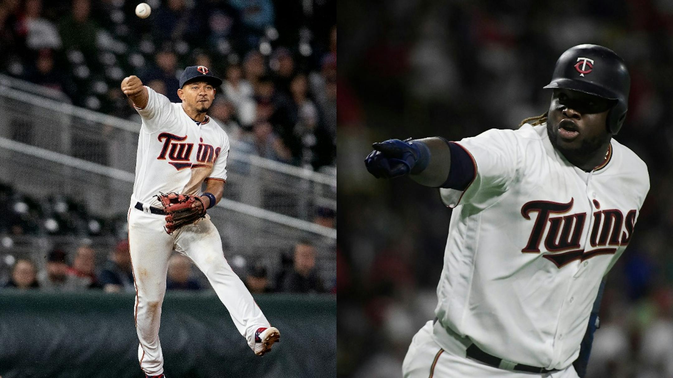 Eduardo Escobar (left), who filled in for Miguel Sano while the third baseman was out because of a hamstring strain, will shift back to shortstop as the Twins open a three-game series with the Royals on Monday.