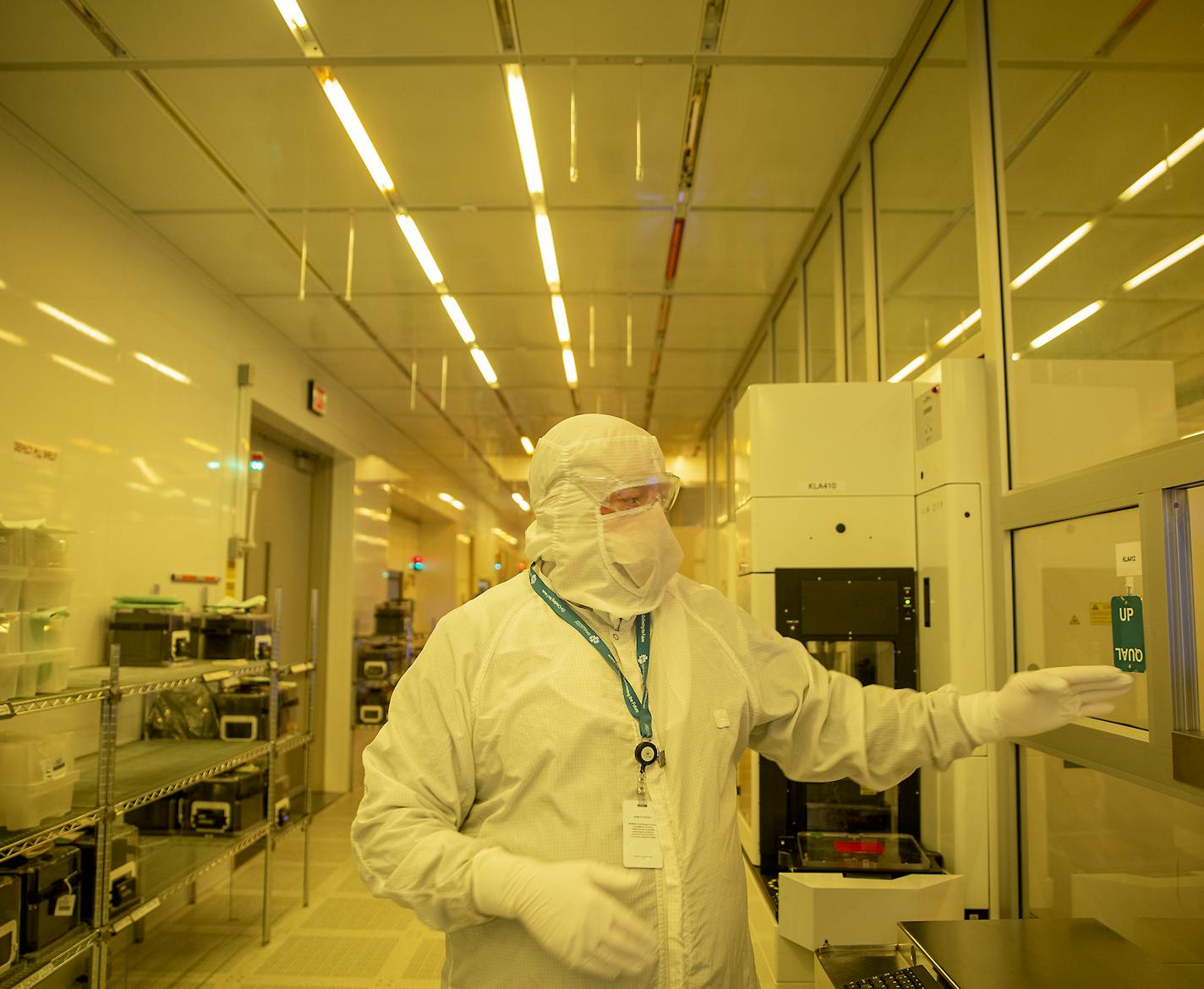 Skywater Technology's Director of Production Eric Schneider, gave a tour of production at Minnesota's biggest chip plant, Wednesday, May 22, 2019 in Bloomington, MN.