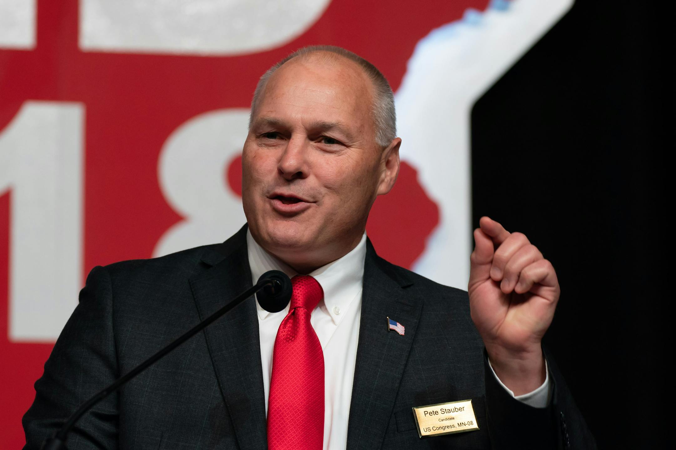 Republican candidate for CD8 U.S. House of Representatives Pete Stauber spoke in Duluth in June. ] GLEN STUBBE • glen.stubbe@startribune.com