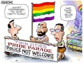 Sack cartoon: Pride parade and the police