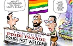 Sack cartoon: Pride parade and the police