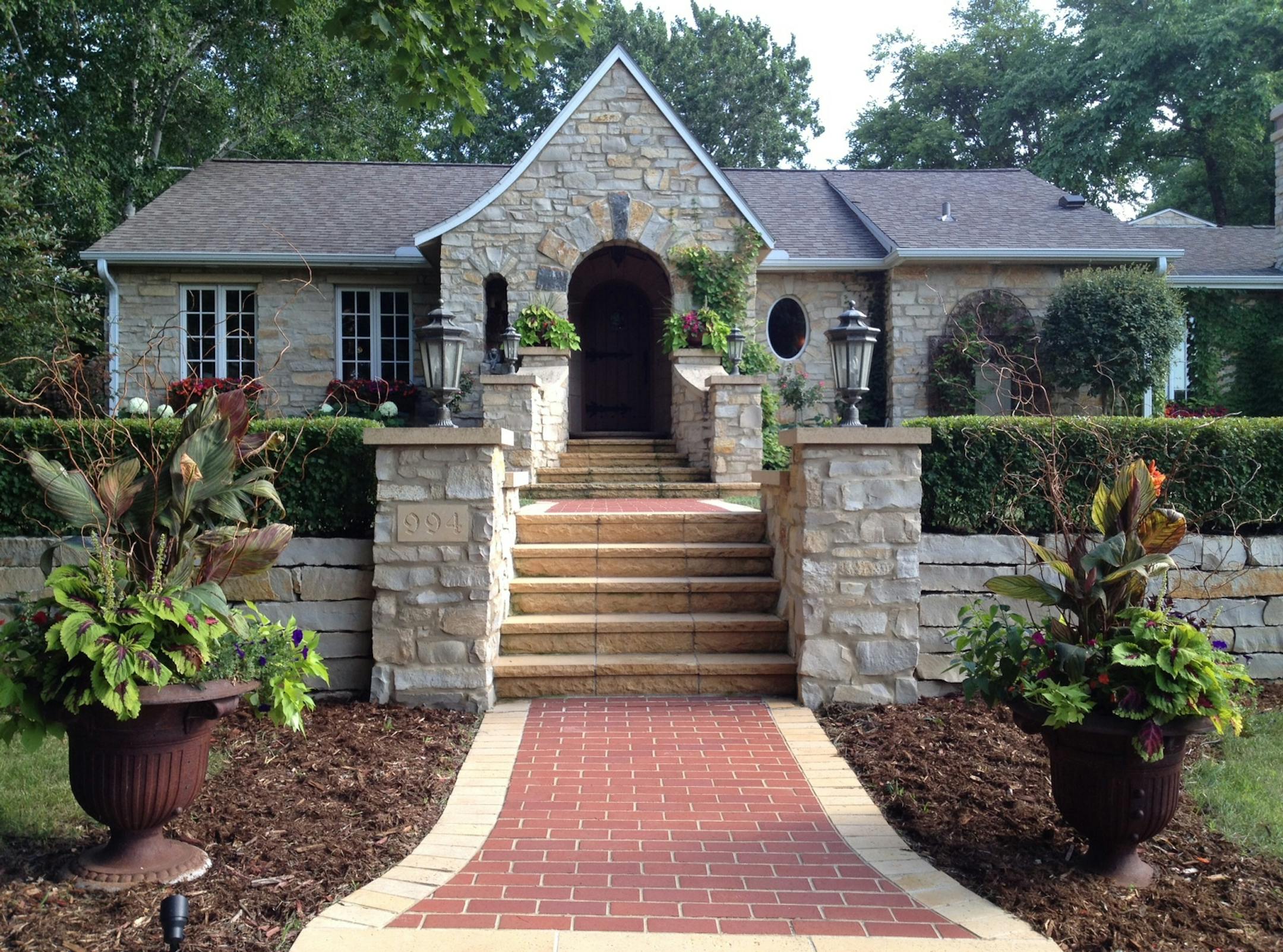kim palmer AFTER: A basic rambler in Mendota Heights was transformed into a stone cottage.