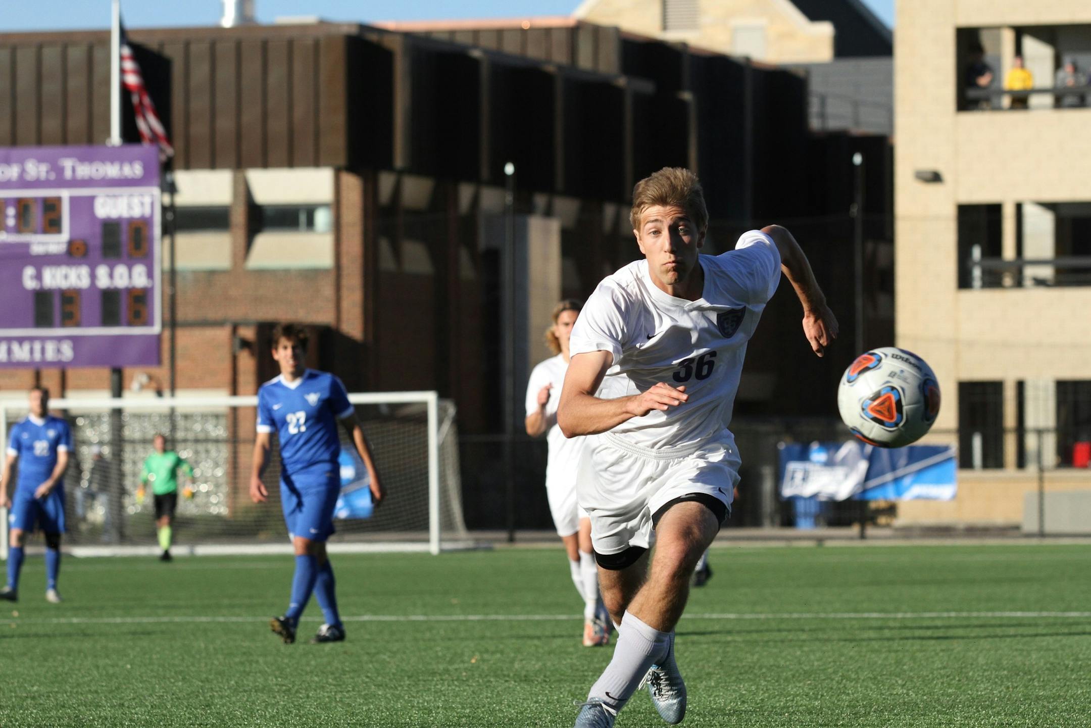 St. Thomas men's soccer player Tony Kuplic has starred for the Tommies in the postseason.