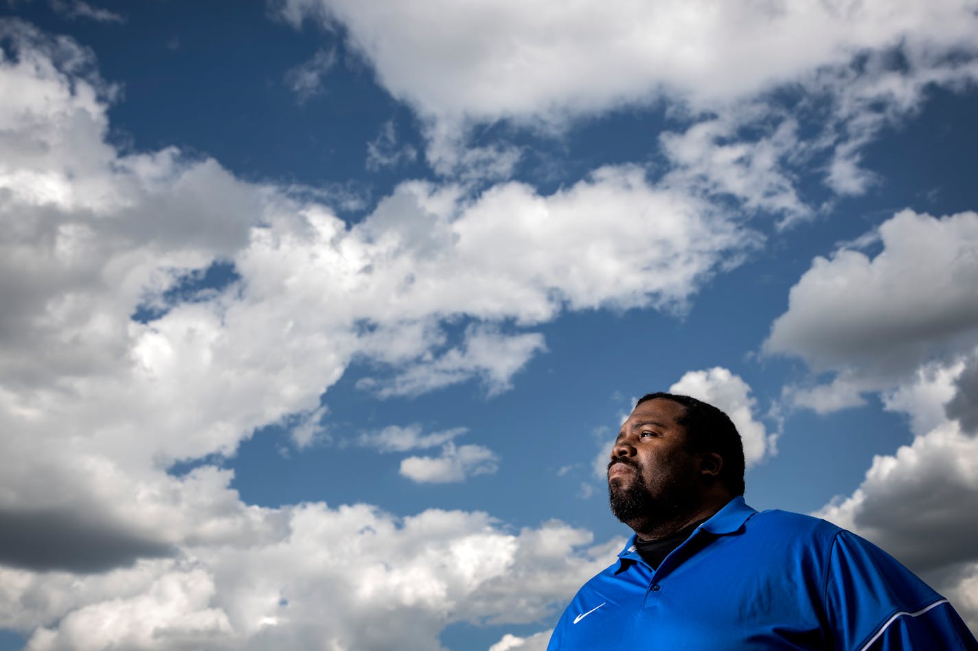 Minneapolis North High School football coach Charles Adams.