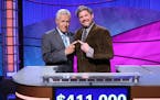 Macalester College grad Austin Rogers' reign on Jeopardy ended Thursday, Oct. 12, after 12 episodes and $411,000 in winnings.