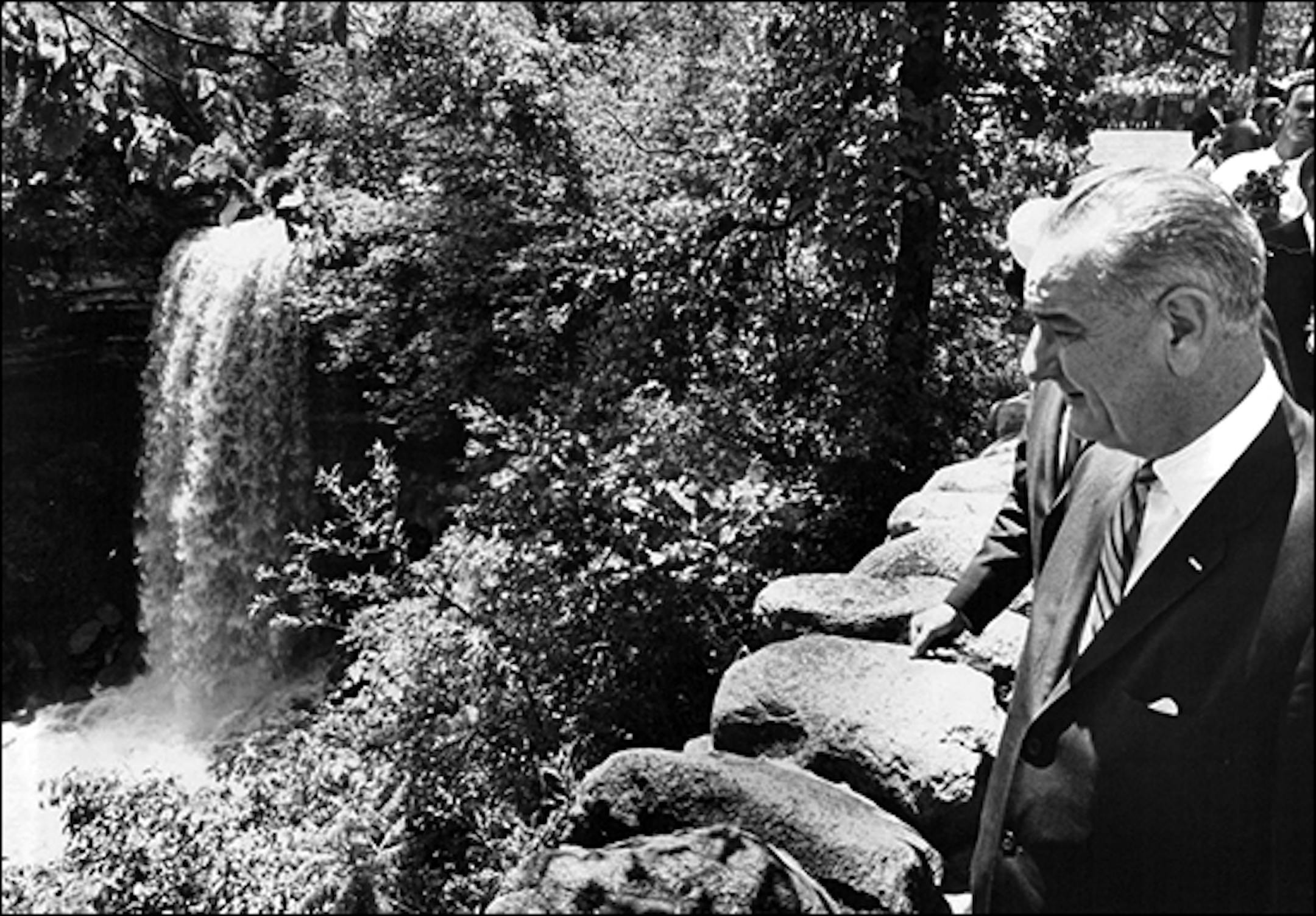 LBJ at Minnehaha Falls, June 1964