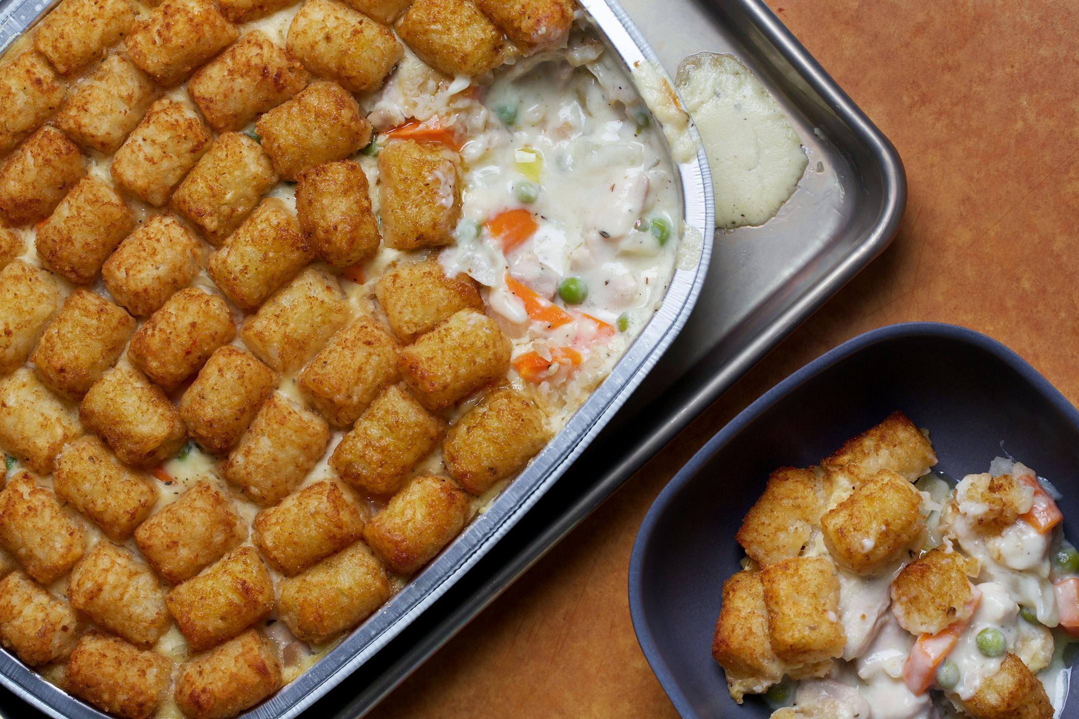 Chicken Pot Tot Hotdish. MUST CREDIT: Photo by Deb Lindsey for The Washington Post.
