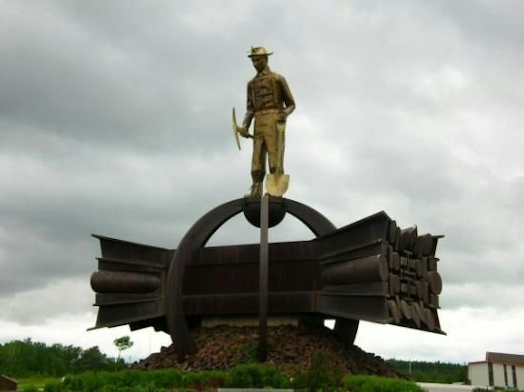 The "Iron Man" statue at the Minnesota Discovery Center in Chisholm, Minn