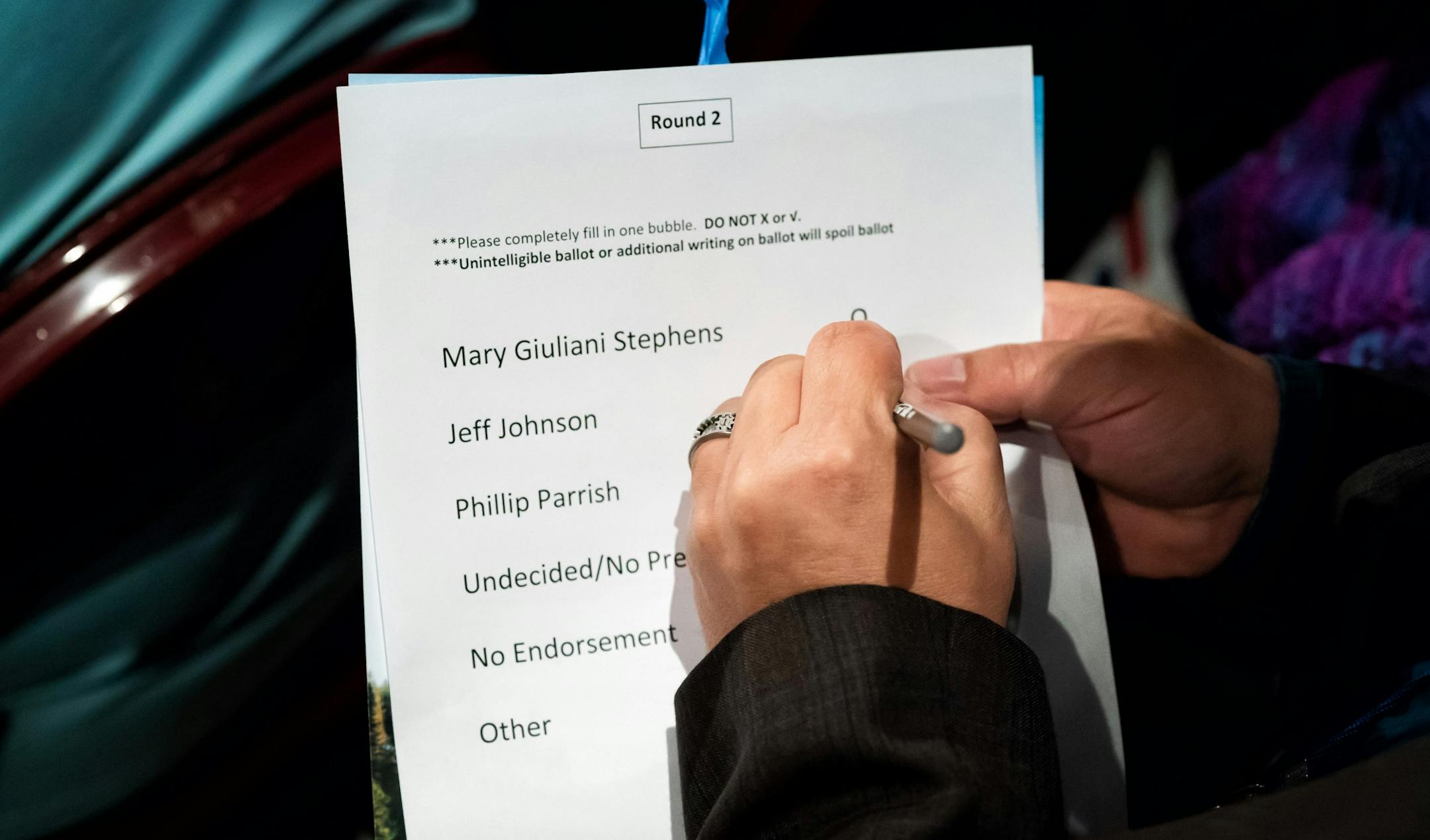 Round two of balloting for Governor in Duluth.