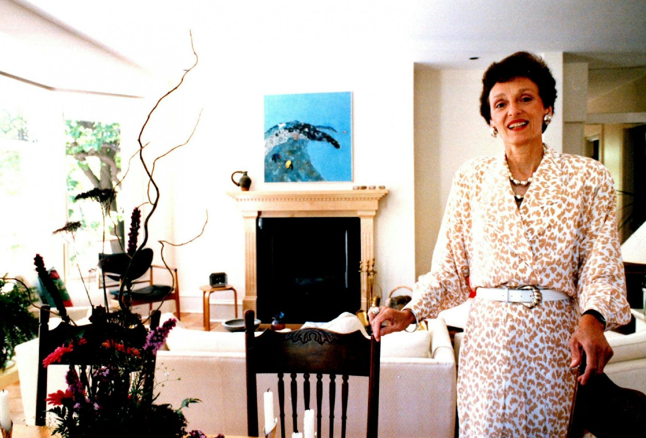 June 17, 1988 Joan Mondale in the Mondale's renovated home in Kenwood. Joey McLeister, Minneapolis Star Tribune