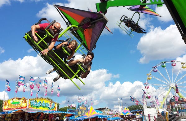 Anyone can be a kid at the fair. Moira Cross of Minneapolis took this in 2014 of (from left) Travis Tanberg, Adrian Tanberg and her son, Patrick Cross