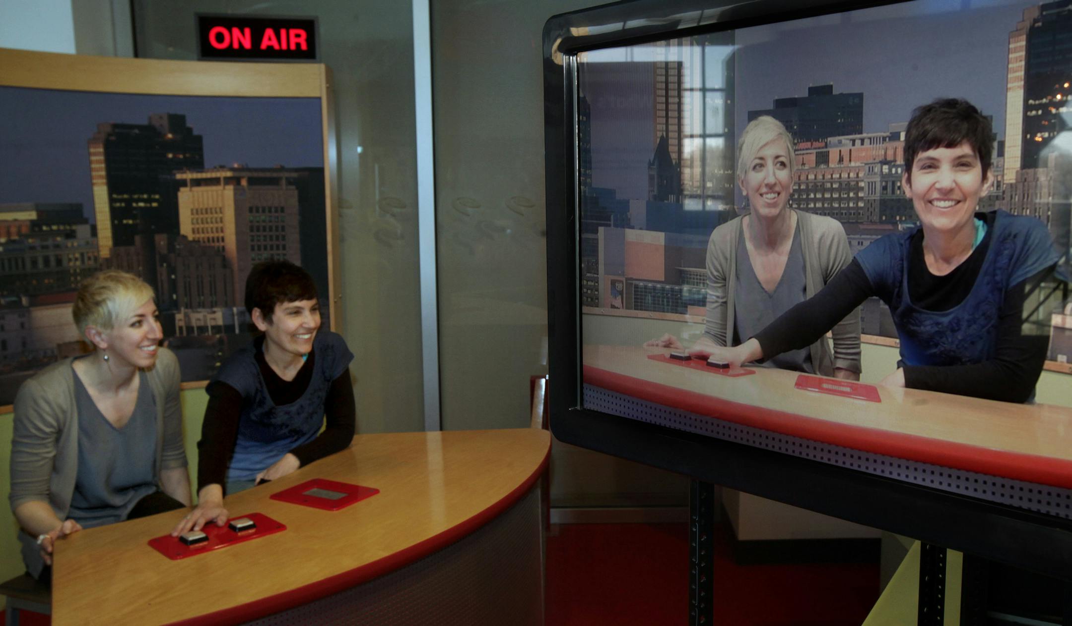 Kate Sutton-Jones (left) and Liza Pryor of the Science Museum of MN in St. Paul, MN on April 3, 2013. ] JOELKOYAMA‚Ä¢joel koyama@startribune.com