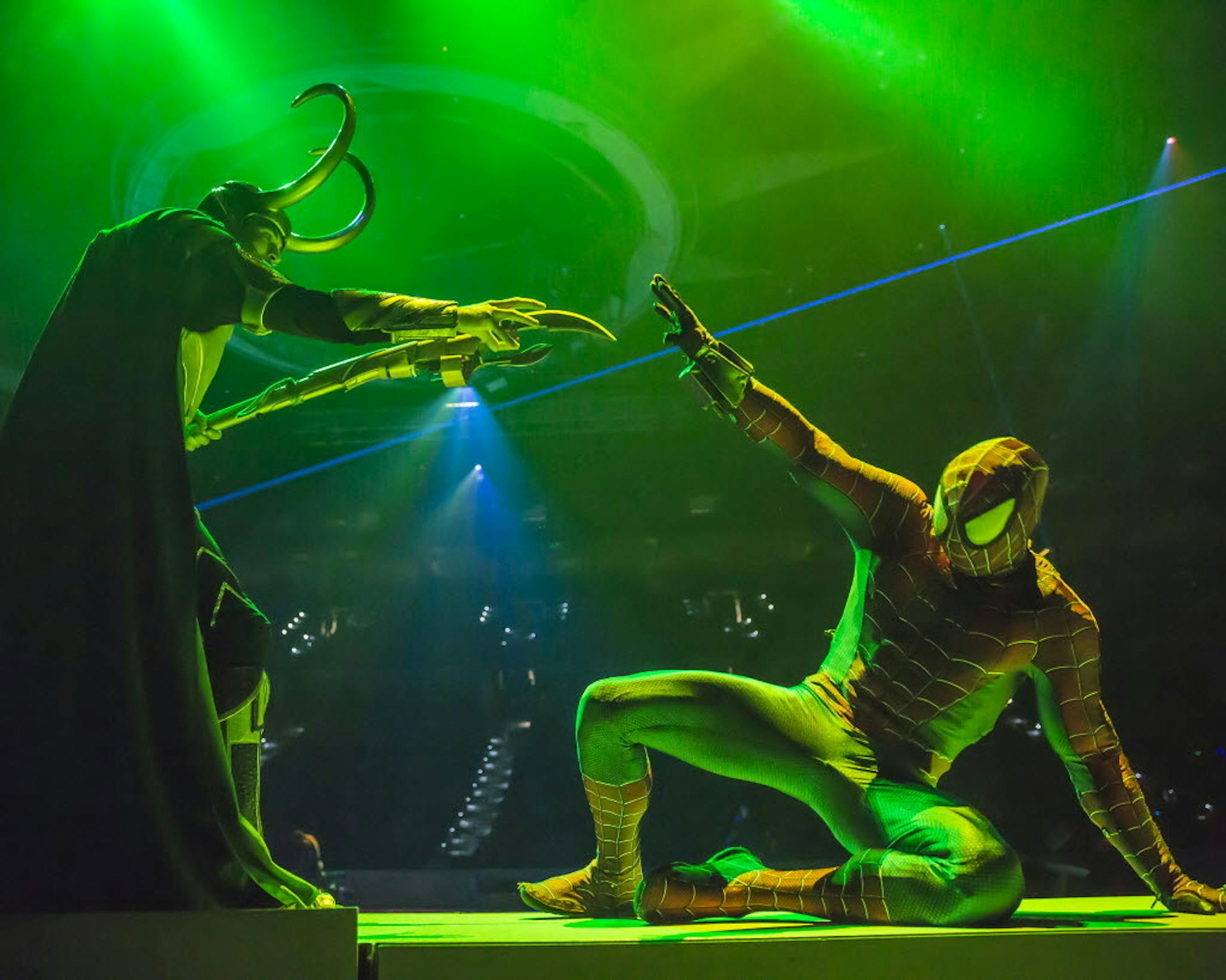 Justin Jackson, 31, performs as Loki in Marvel Universe LIVE!