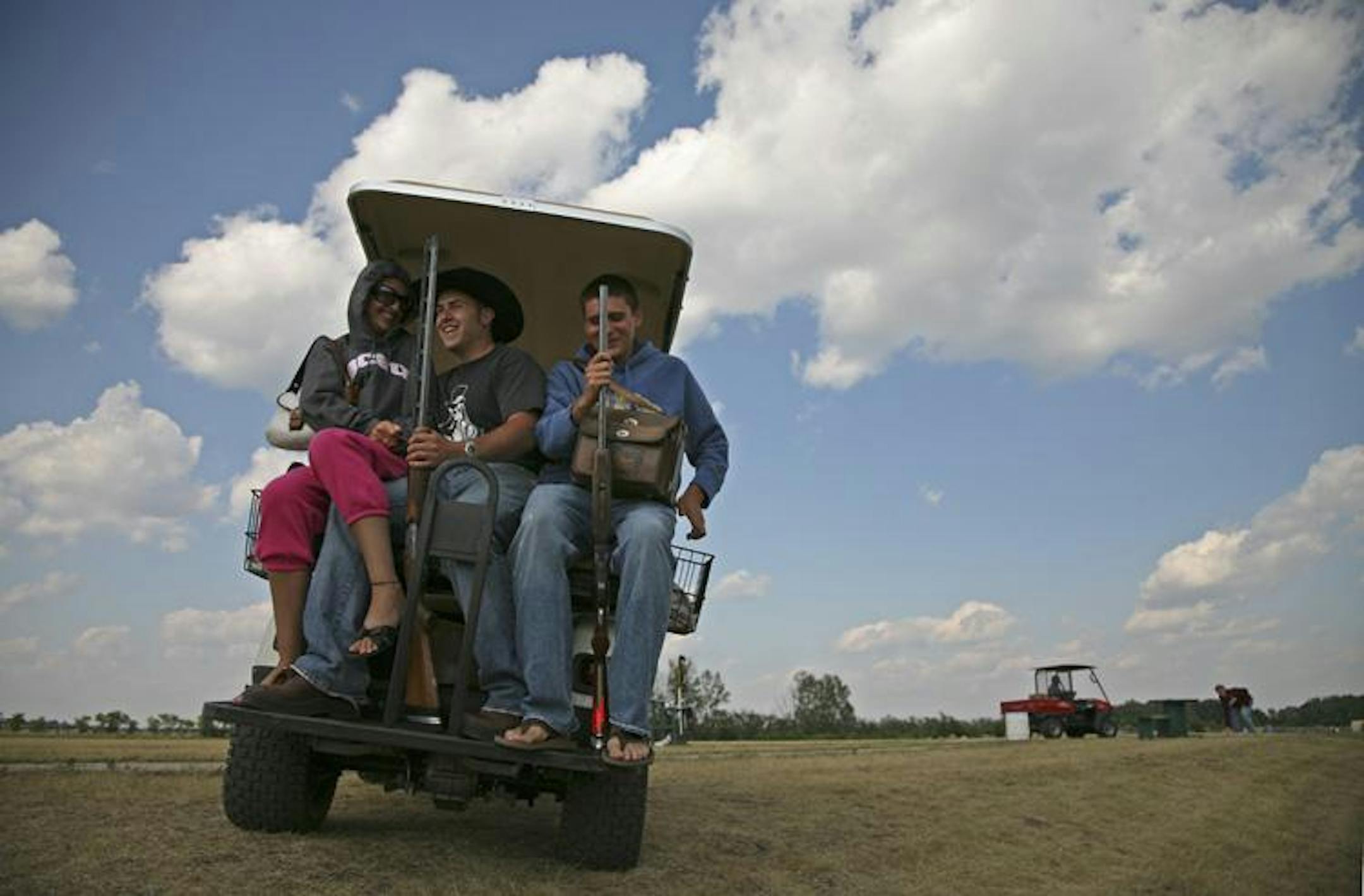 Young trapshooters, shown here at a recent Minnesota State Trapshooting Tournament, are forming high school teams.