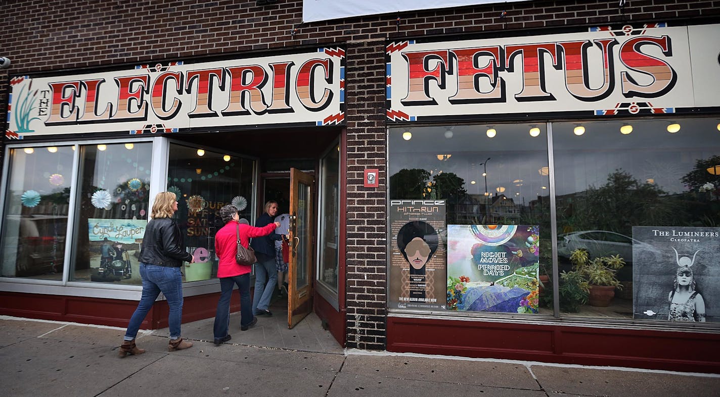 The Electric Fetus, where Prince once shopped, was among the stops along the tour. ] JIM GEHRZ ï james.gehrz@startribune.com / Waconia, MN / May 28, 2016 8:30 AM ñ BACKGROUND INFORMATION: Waconiaville Tours kicks off a new tour of Prince's Minneapolis, with stops at First Avenue, the Capri, the house from Purple Rain, his junior high school, Electric Fetus and Paisley Park. Prince Tour of Minneapolis, leaves from Waconia.