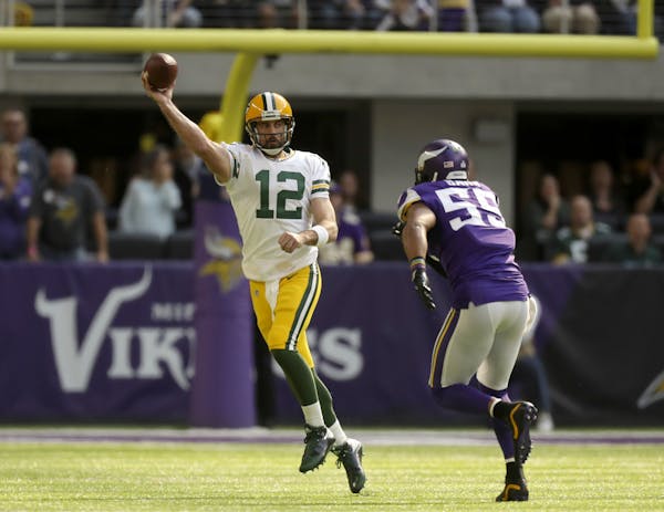 Anthony Barr said he had no intention of hurting Aaron Rodgers.