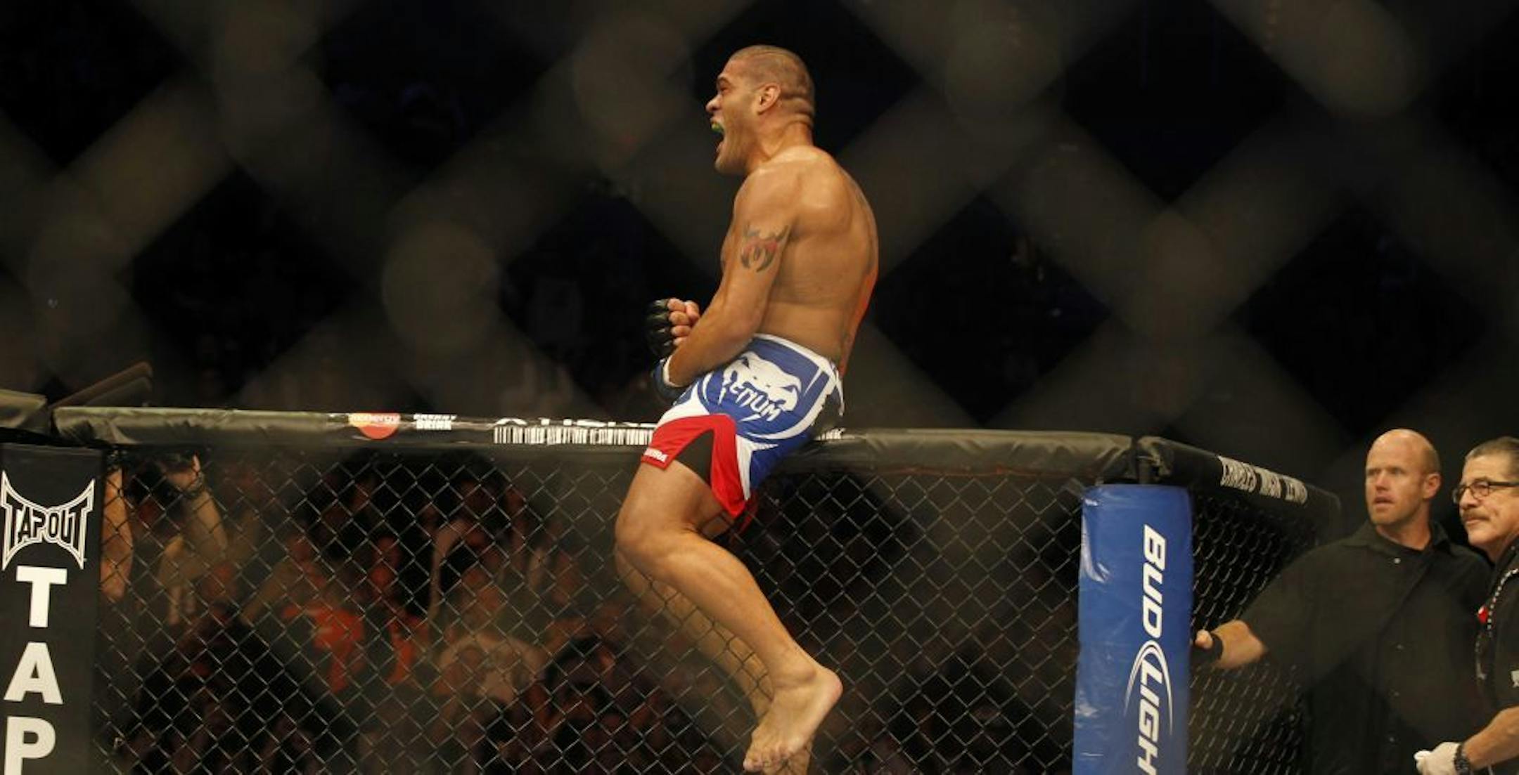 At UFC 152 at Target Center, Antonio Silva celebrated his heavyweight victory over Travis Browne.