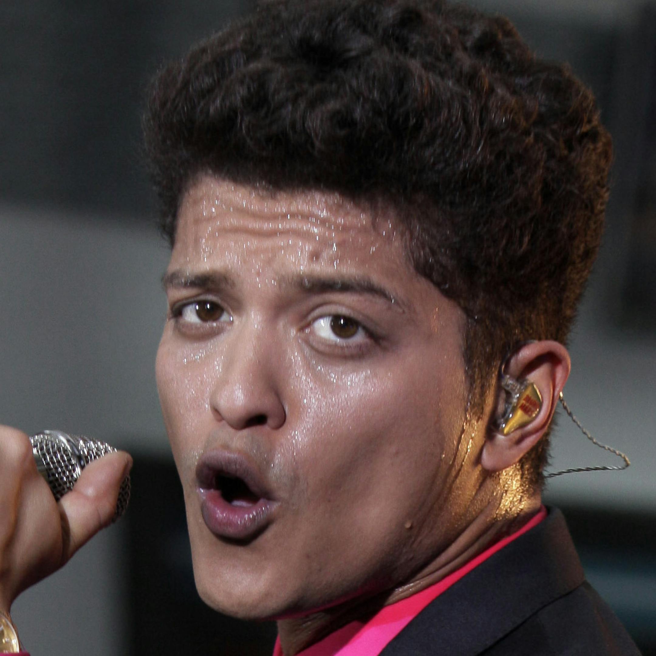 Bruno Mars performs on the NBC "Today" television program in New York Friday, June 24, 2011. (AP Photo/Richard Drew)