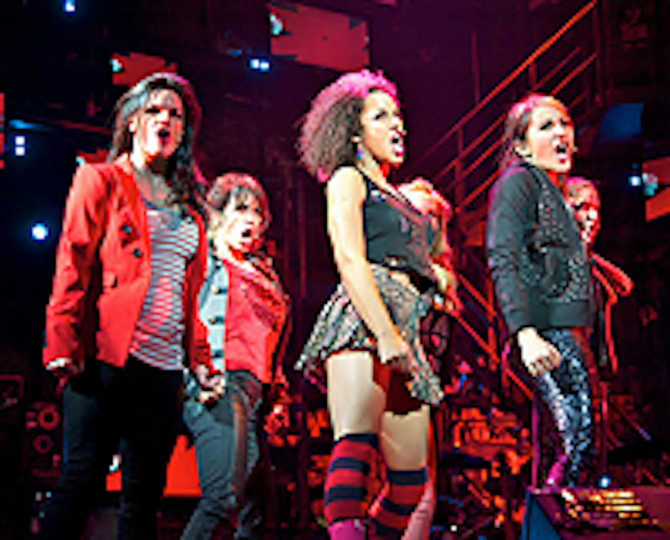 Gabrielle McClinton as Whatshername (center) and the women of "American Idiot"