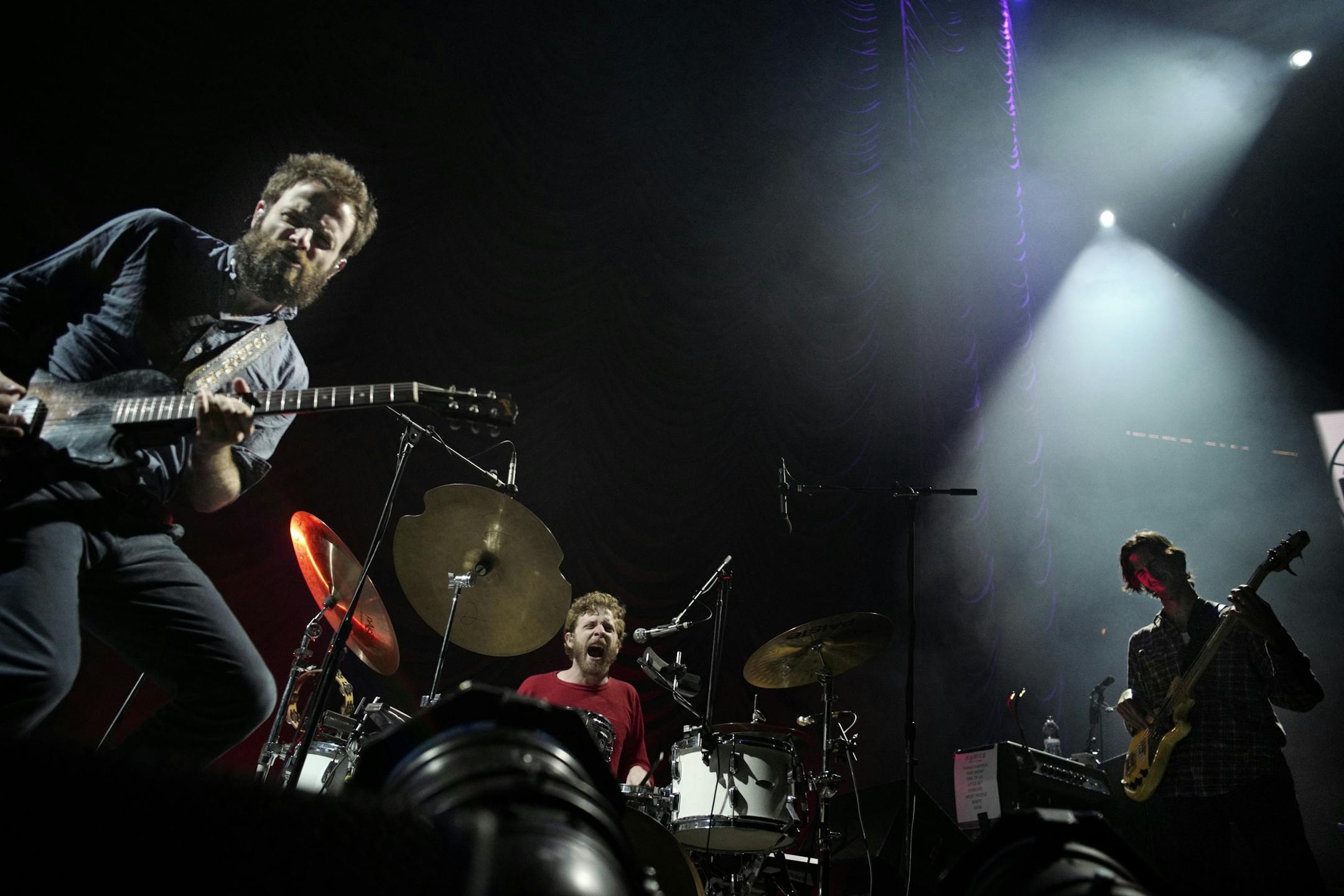 Lead singer and guitarist Taylor Goldsmith jams away. Dawes, a noteworthy favorite here in town, opened for the Kings of Leon.
