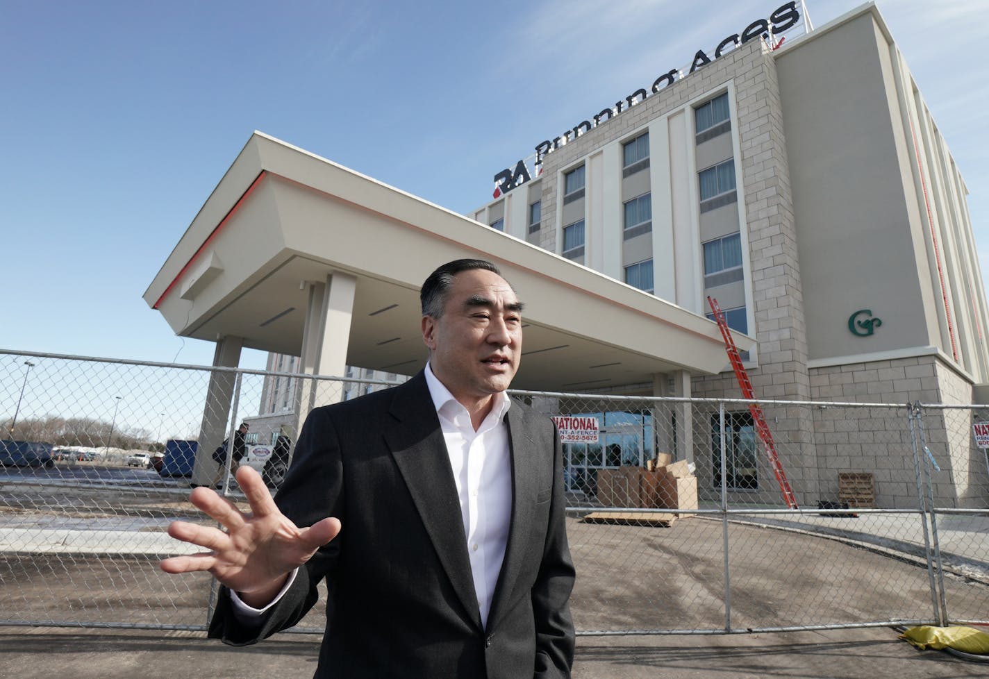 Running Aces CEO Taro Ito, gives a tour of the new hotel at Running Aces. The small north metro community of Columbus is opening it's first-ever hotel. Why is the city with a population of less than 4,000 people opening a 115-room hotel? Mayor Jesse Sandell wants the Running Aces Casino and Horse Track to be a weekend destination. ]
brian.peterson@startribune.com
Columbus, MN Monday, February 24, 2020